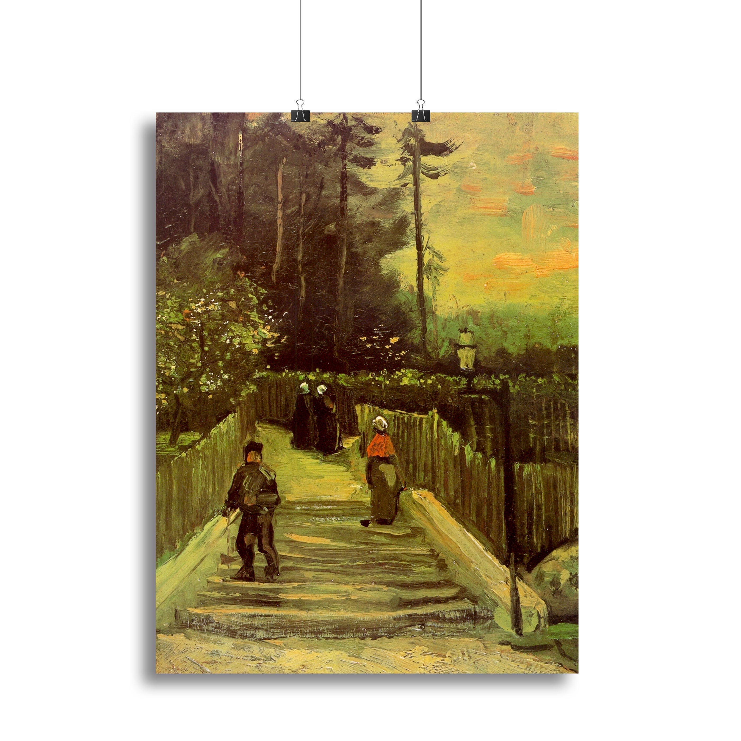 Sloping Path in Montmartre by Van Gogh Poster - Unframed