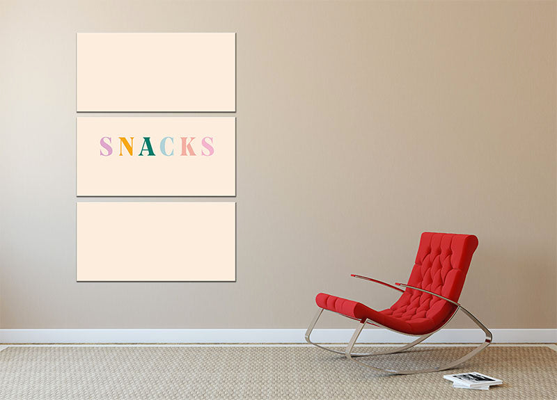 Snacks 3 Split Panel Canvas Print - Canvas Art Rocks - 2