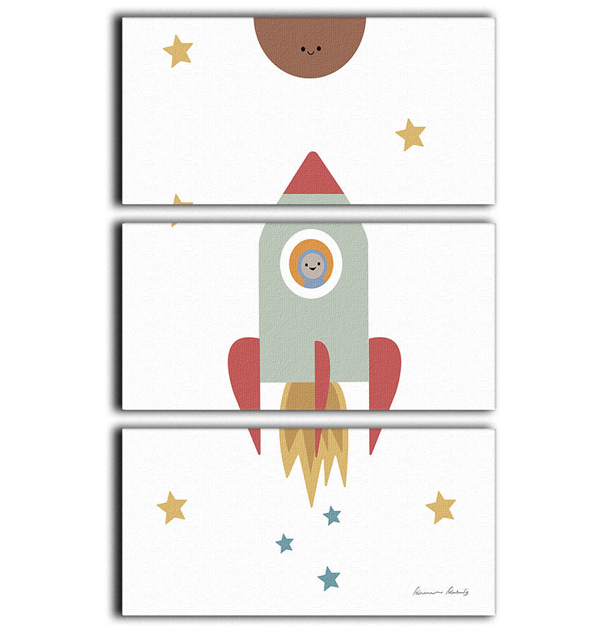 Solar Rocket 3 Split Panel Canvas Print - 1x - 1