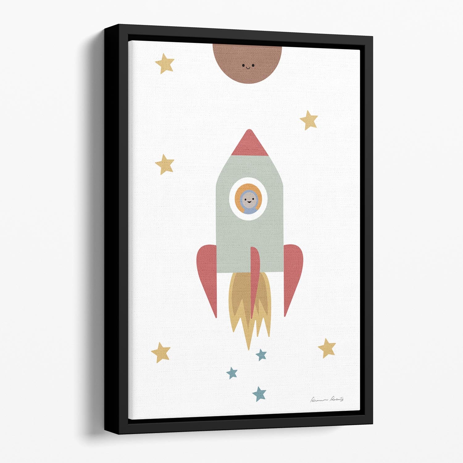 Solar Rocket Floating Framed Canvas - 1x - 1