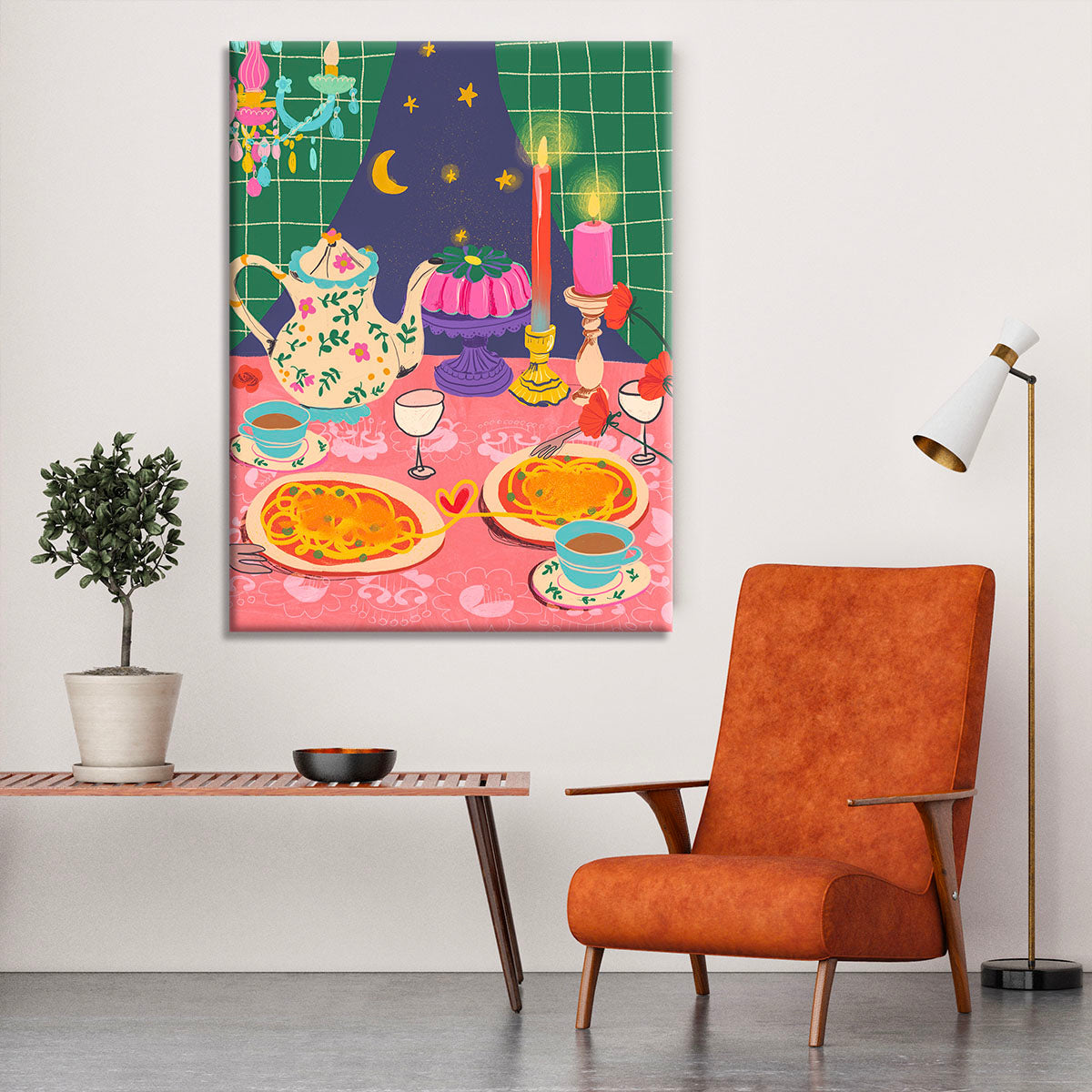 Spaghetti date Canvas Print or Poster - Canvas Art Rocks - 6