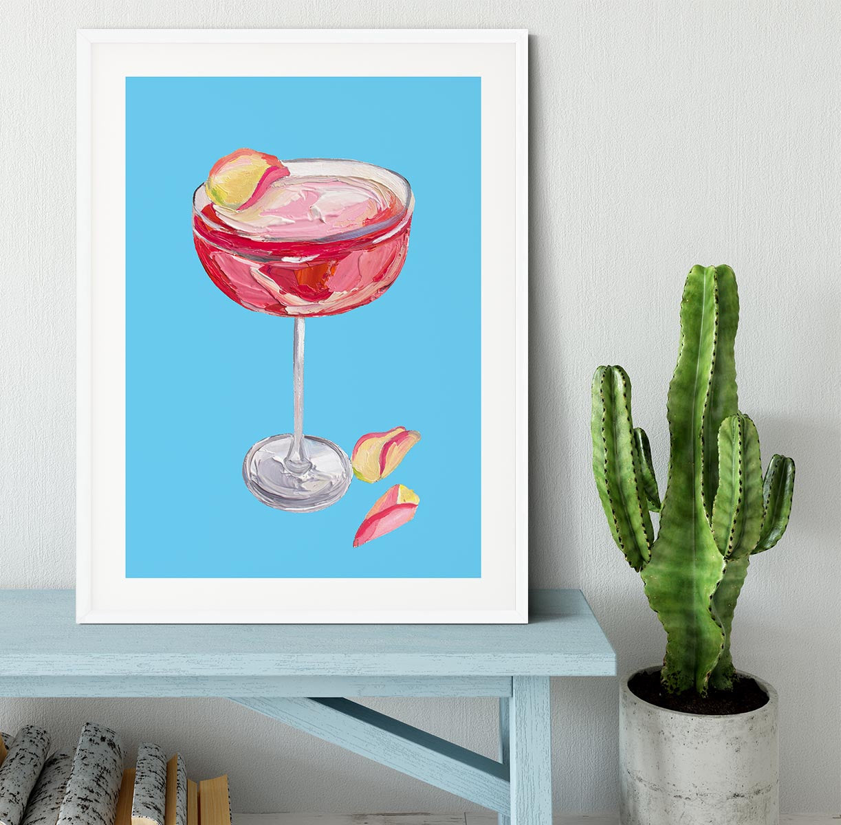 Sparkling Rose Gin Cocktail Framed Print - Canvas Art Rocks - 5