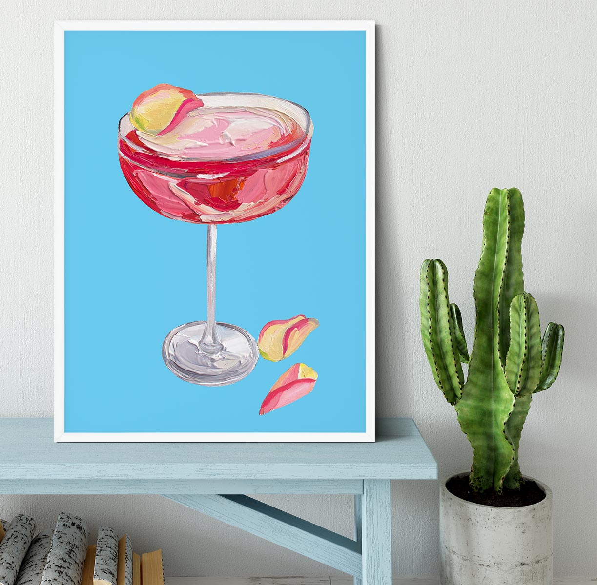 Sparkling Rose Gin Cocktail Framed Print - Canvas Art Rocks -6