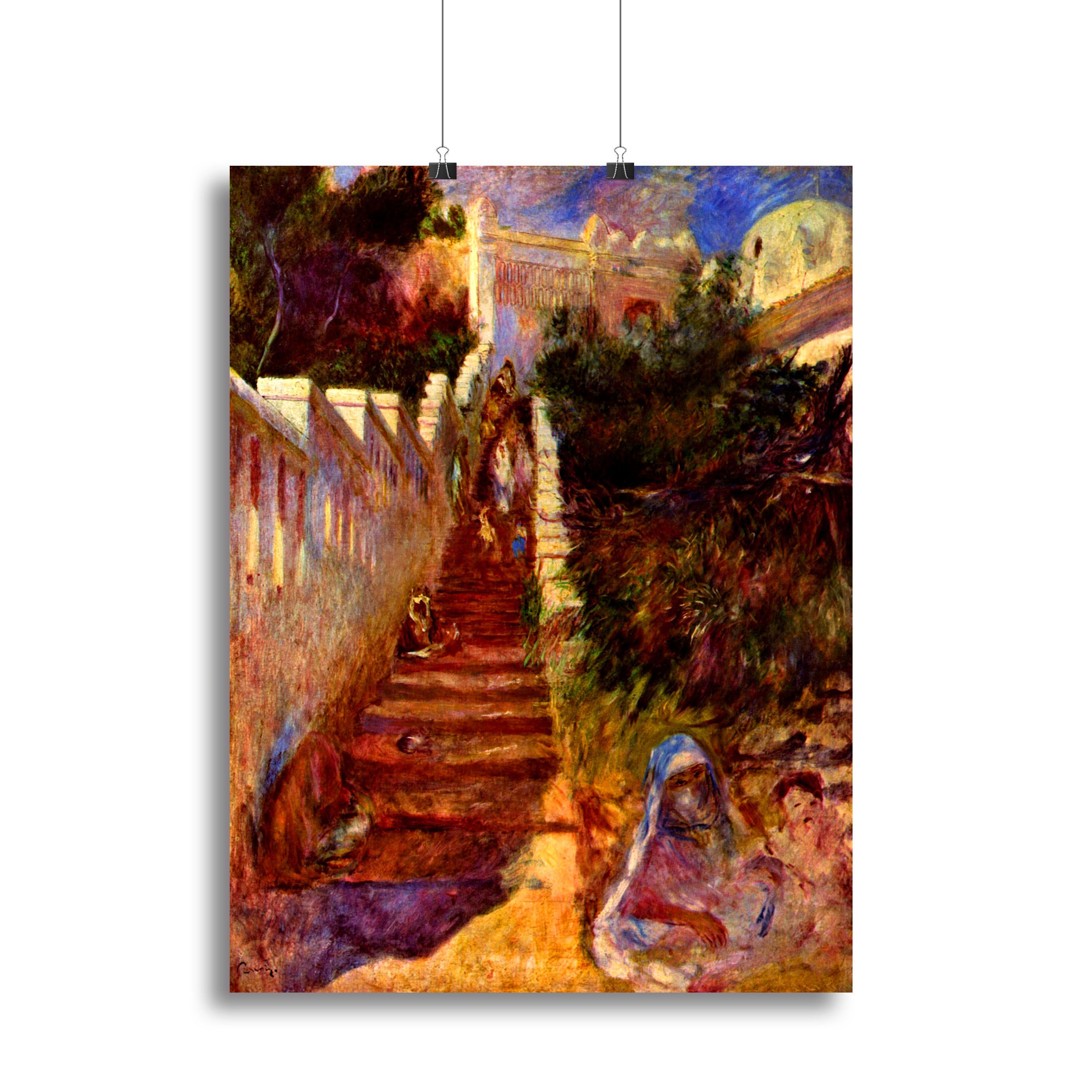 Stairs in Algier by Renoir Poster - Unframed