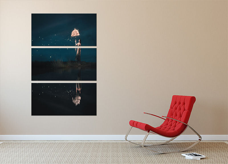 Starfall 3 Split Panel Canvas Print - 1x - 2