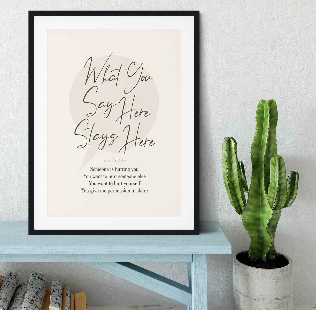 Stays Here Framed Print - Canvas Art Rocks - 1