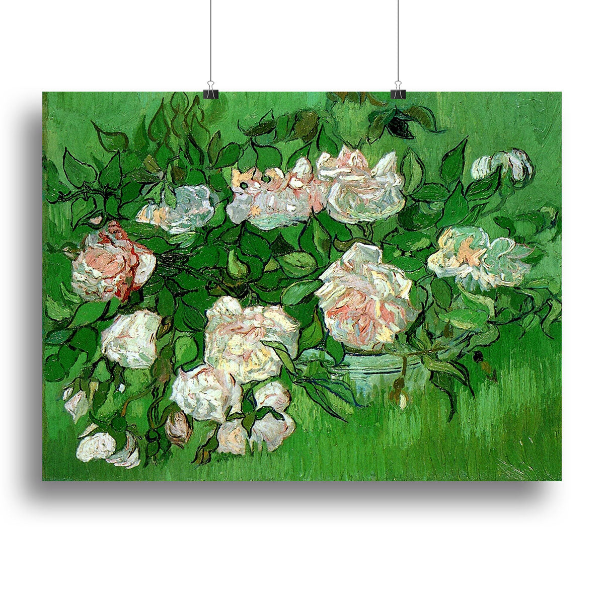 Still Life Pink Roses by Van Gogh Poster - Unframed