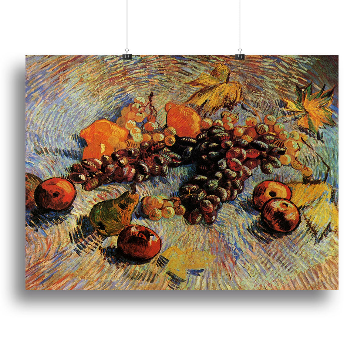 Still Life with Apples Pears Lemons and Grapes by Van Gogh Poster - Unframed