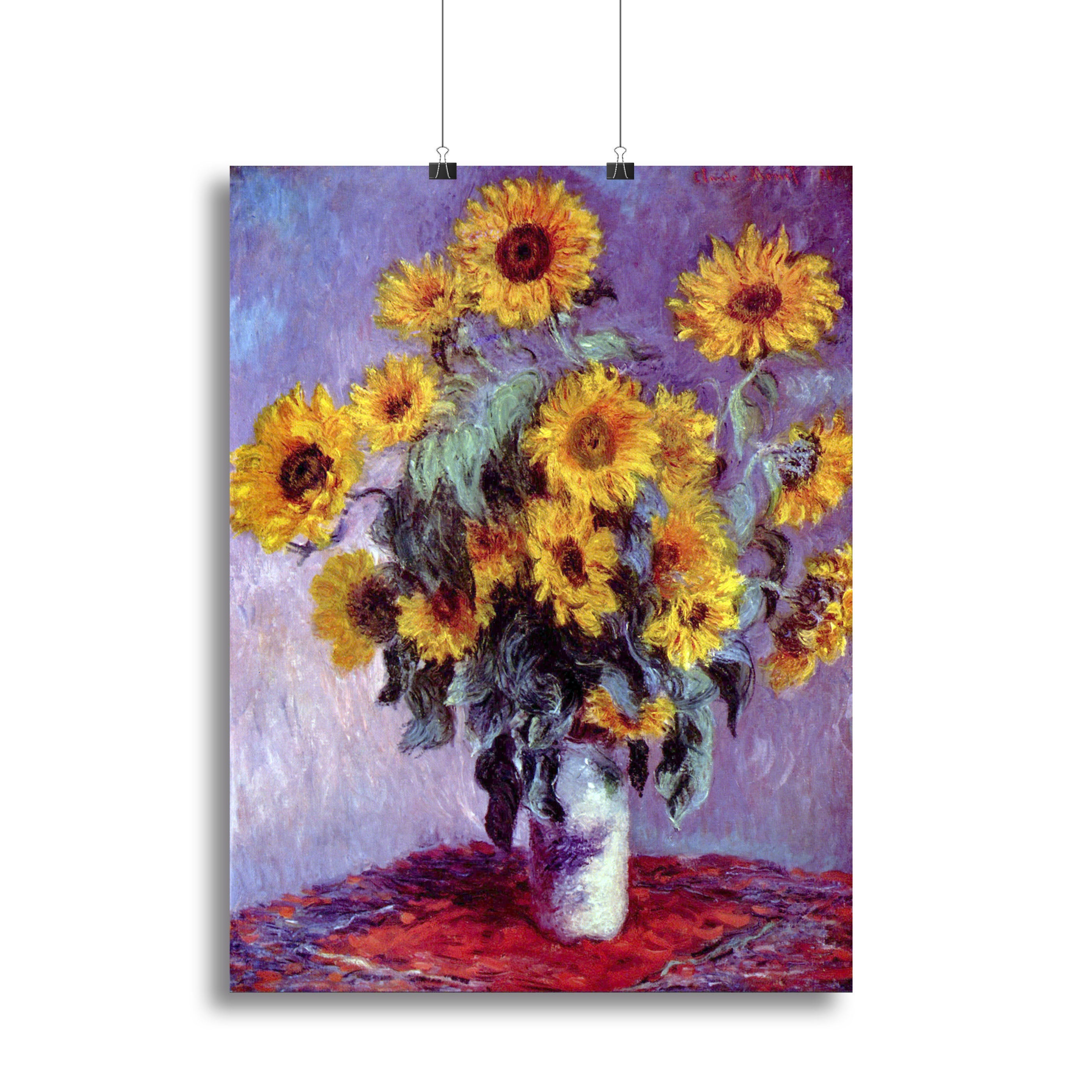 Still Life with Sunflowers by Monet Poster - Unframed