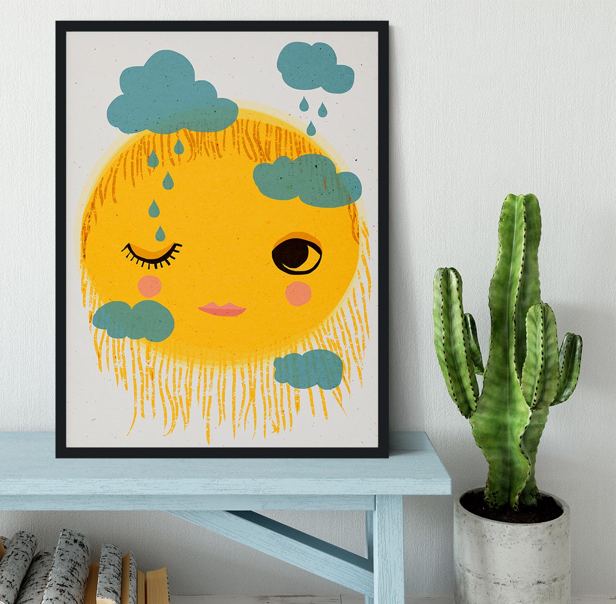 Sun And Rain Framed Print - 1x - 2