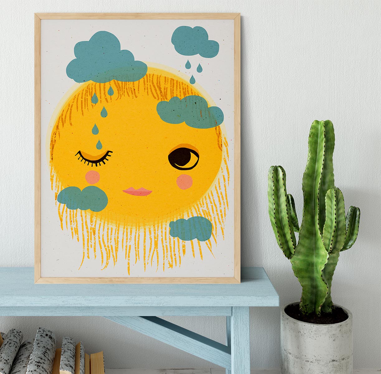 Sun And Rain Framed Print - 1x - 4