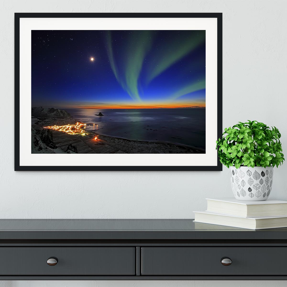 Sunset at Bleik Framed Print - Canvas Art Rocks - 1