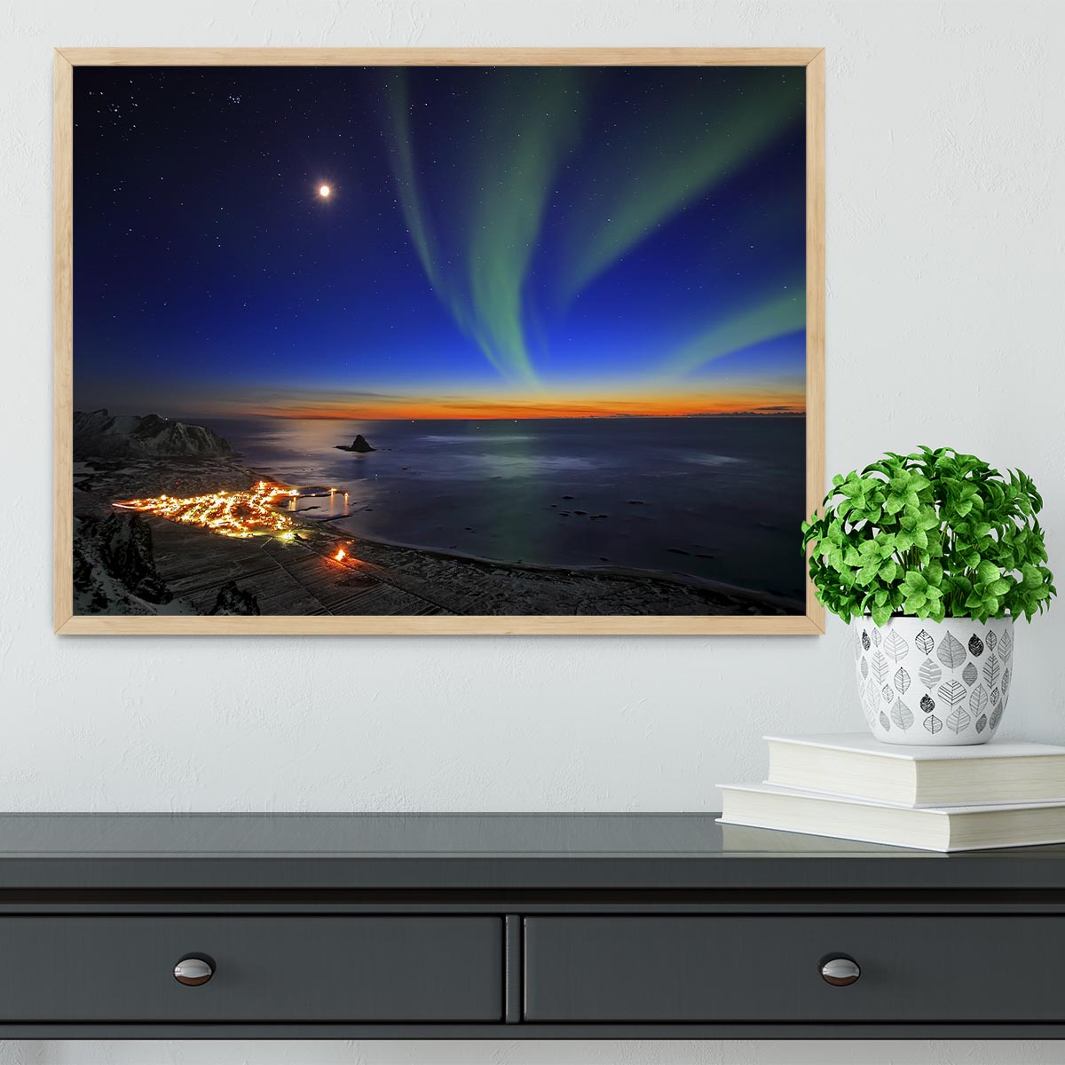 Sunset at Bleik Framed Print - Canvas Art Rocks - 4