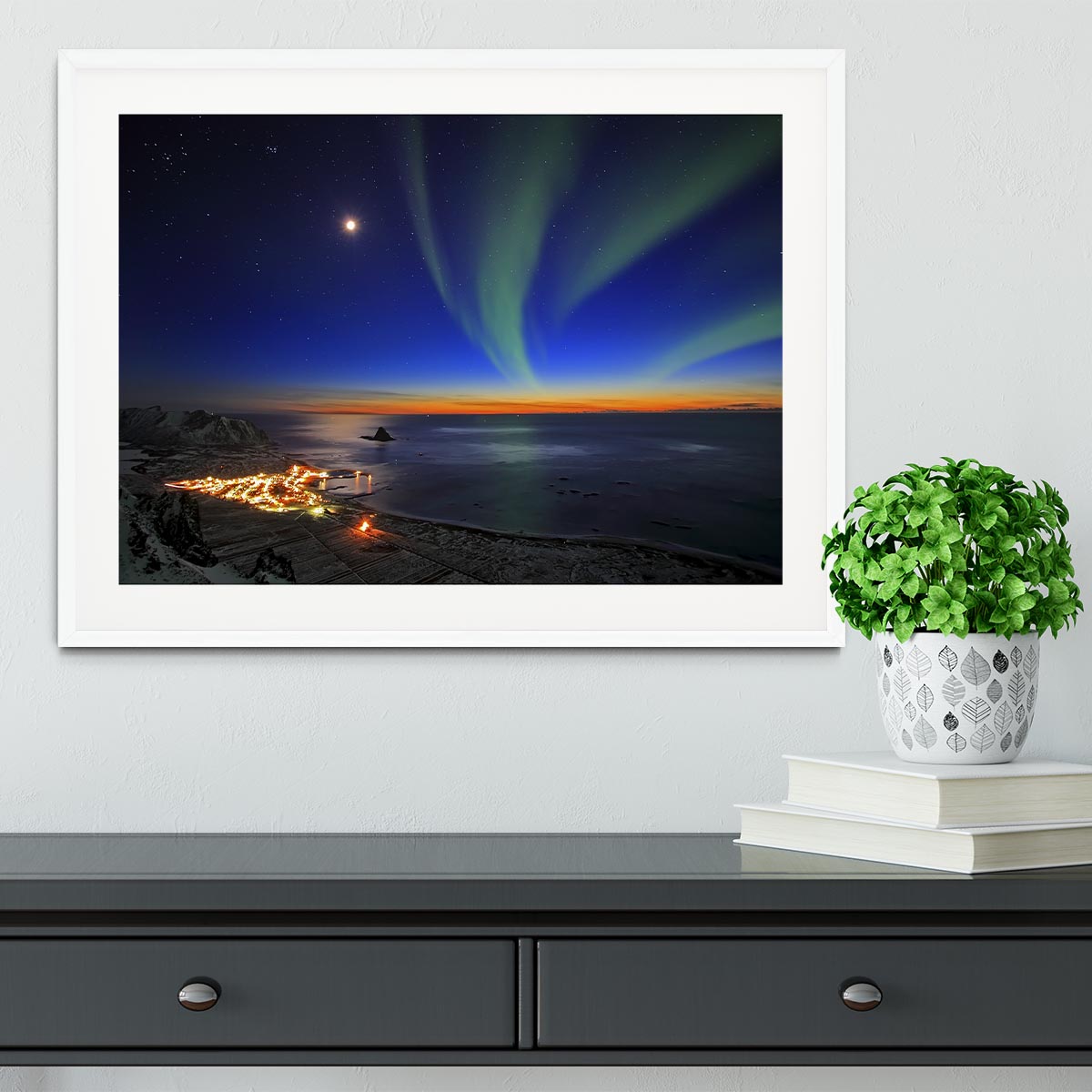 Sunset at Bleik Framed Print - Canvas Art Rocks - 5