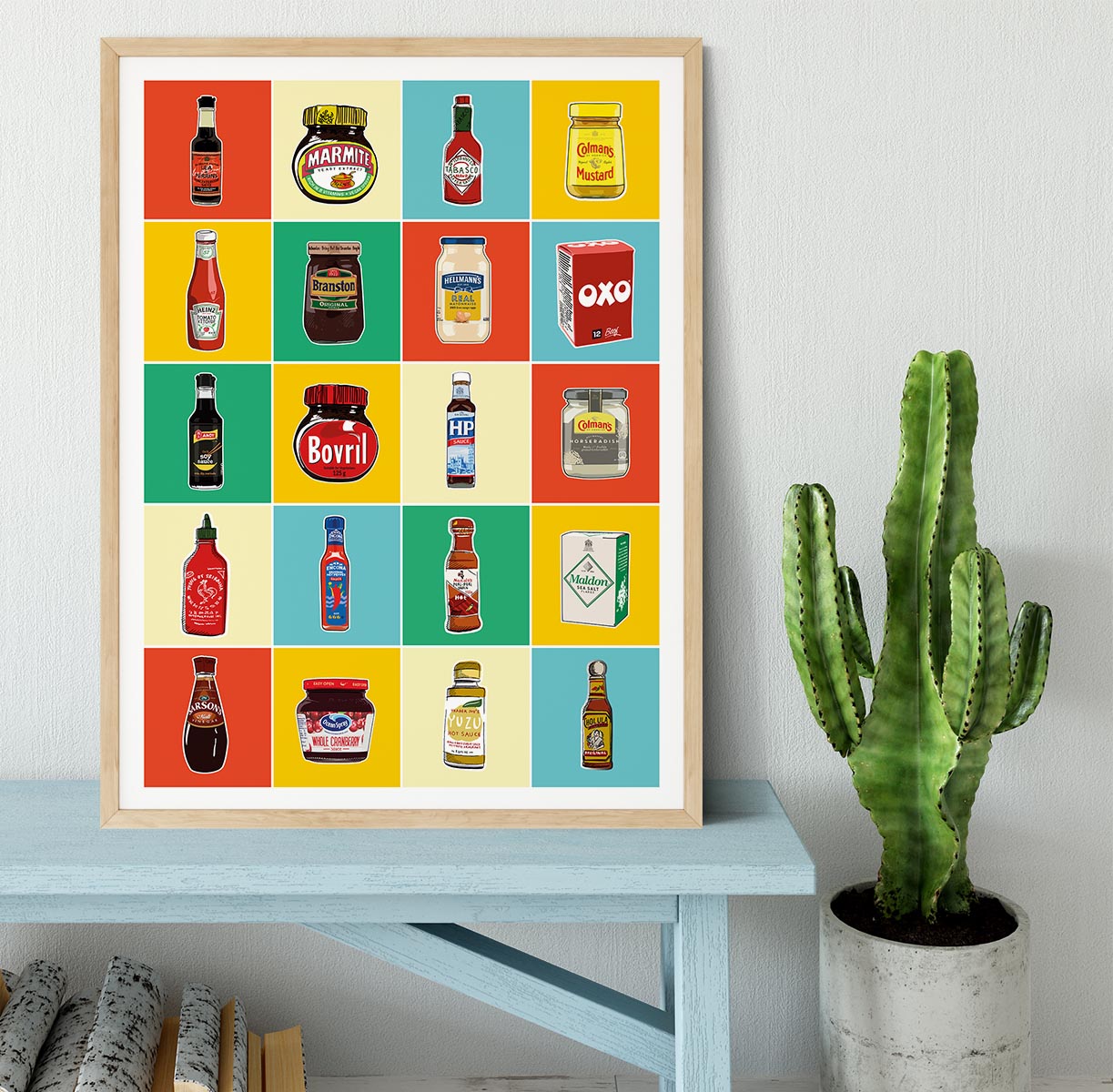 Taxonomy of Condiments Framed Print - Canvas Art Rocks - 4