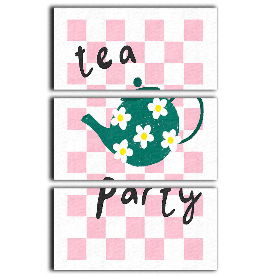 Tea Party 3 Split Panel Canvas Print - Canvas Art Rocks - 1