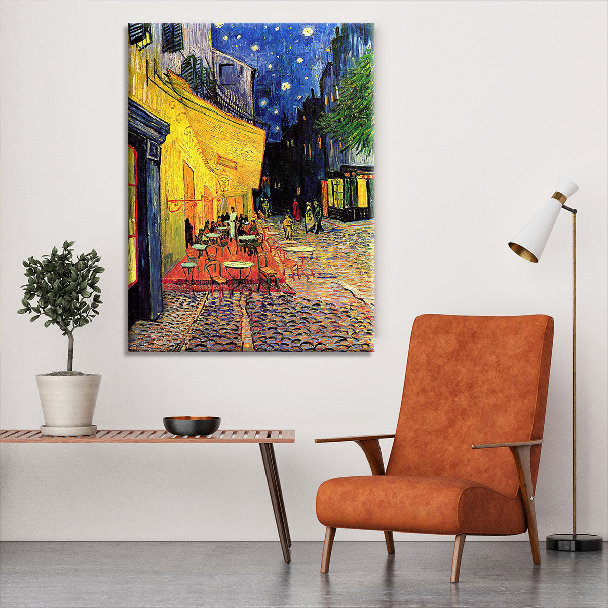 The Terrace Cafe by Van Gogh Canvas Print