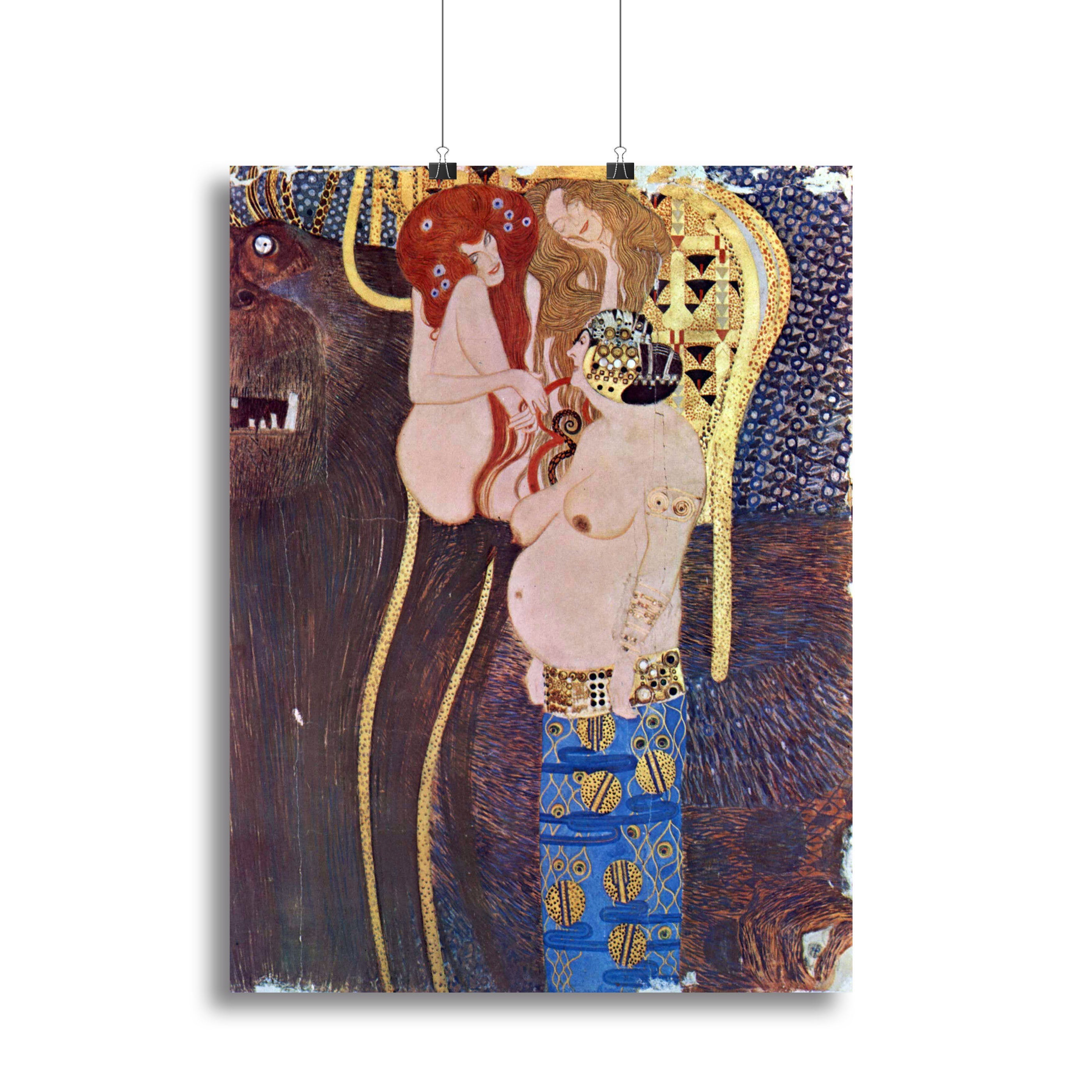 The Beethoven Freize 2 by Klimt Poster - Unframed