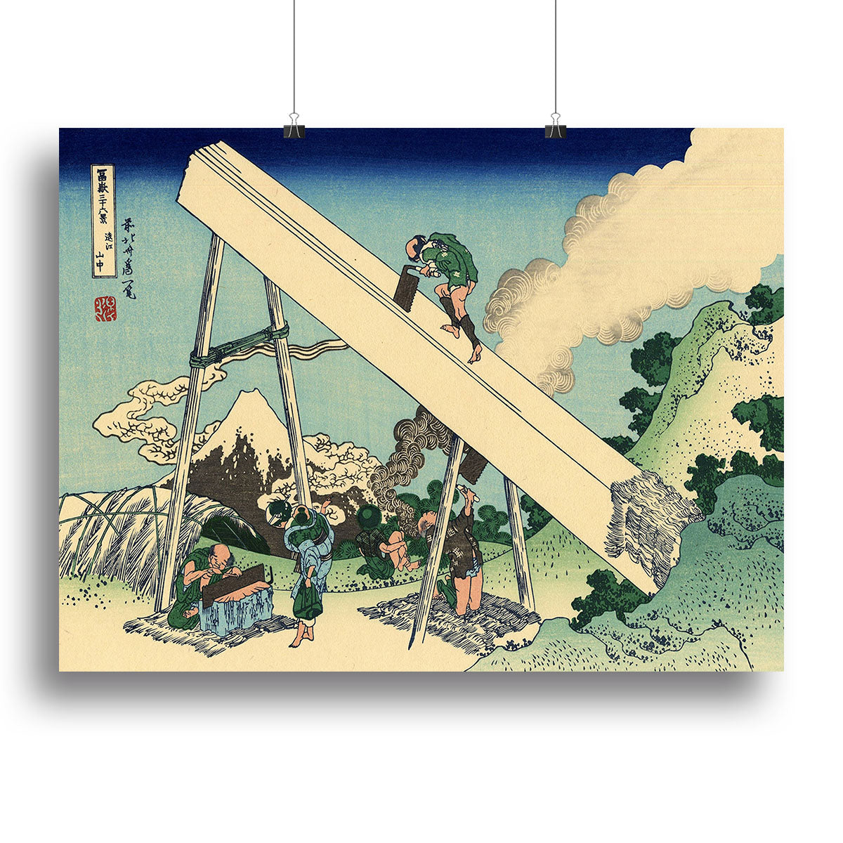 The Fuji from the mountains of Totomi by Hokusai Poster - Unframed