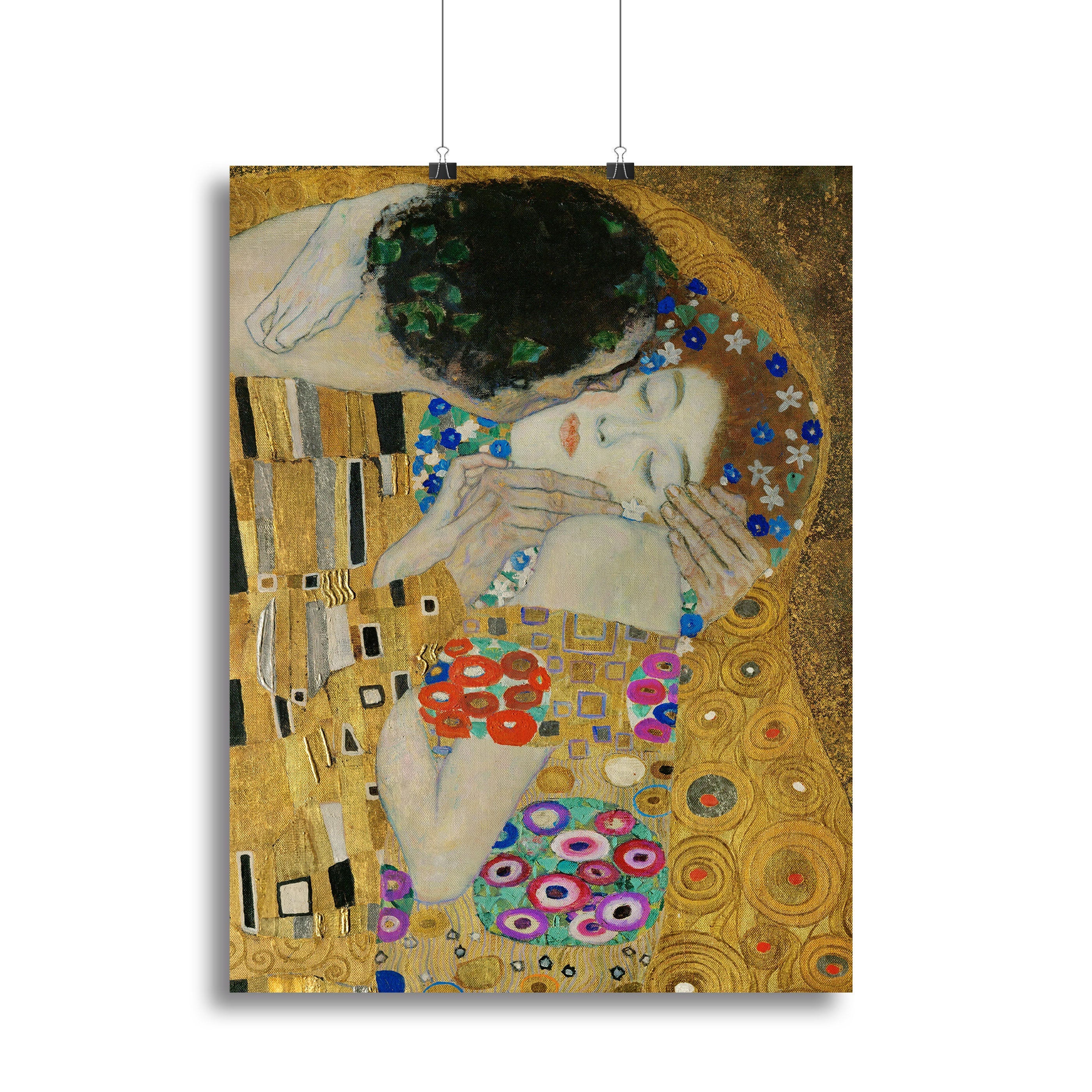 The Kiss detail by Klimt Poster - Unframed