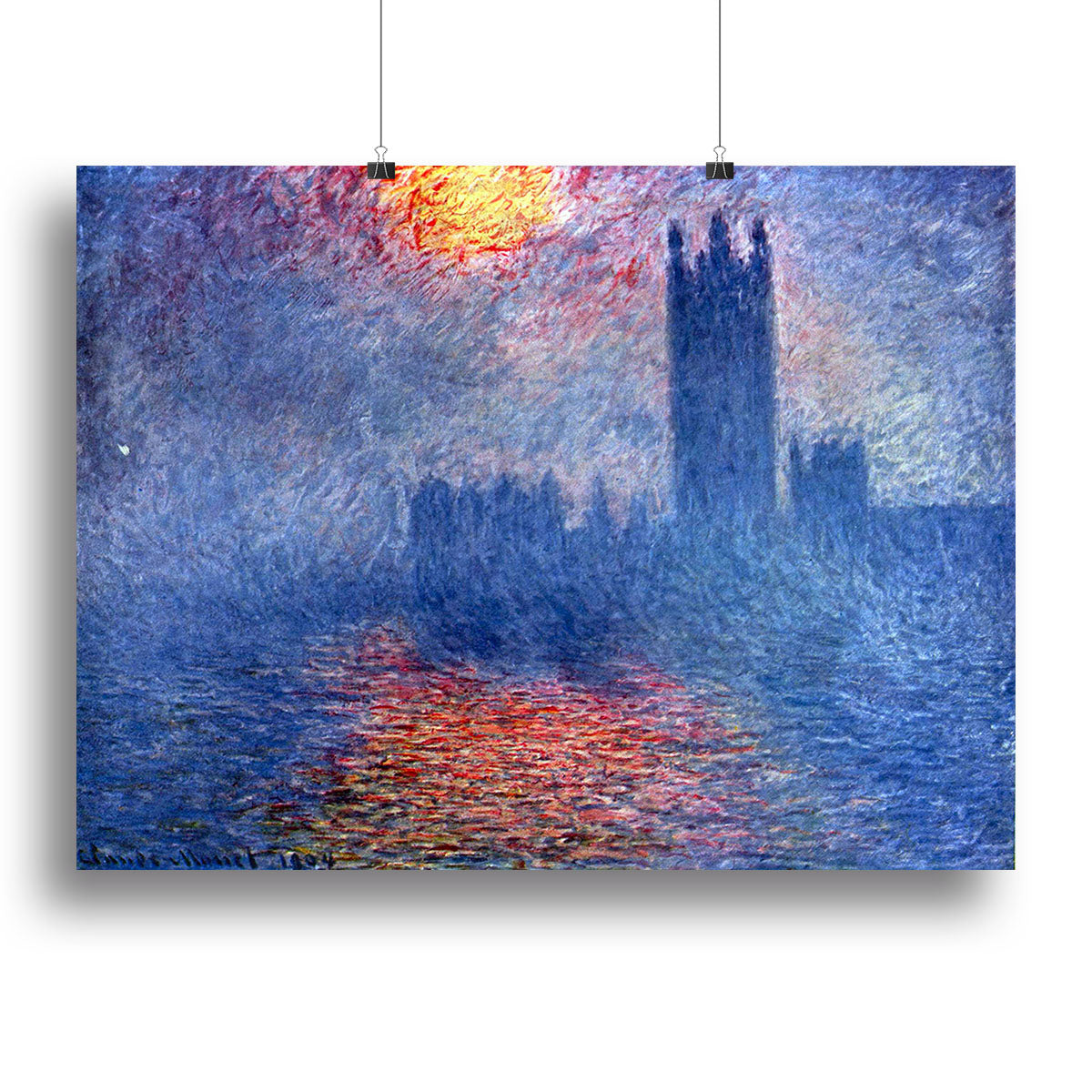 The Parlaiment in London by Monet Poster - Unframed