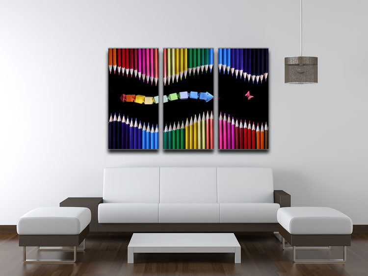 The Snake Game 3 Split Panel Canvas Print - 1x - 3