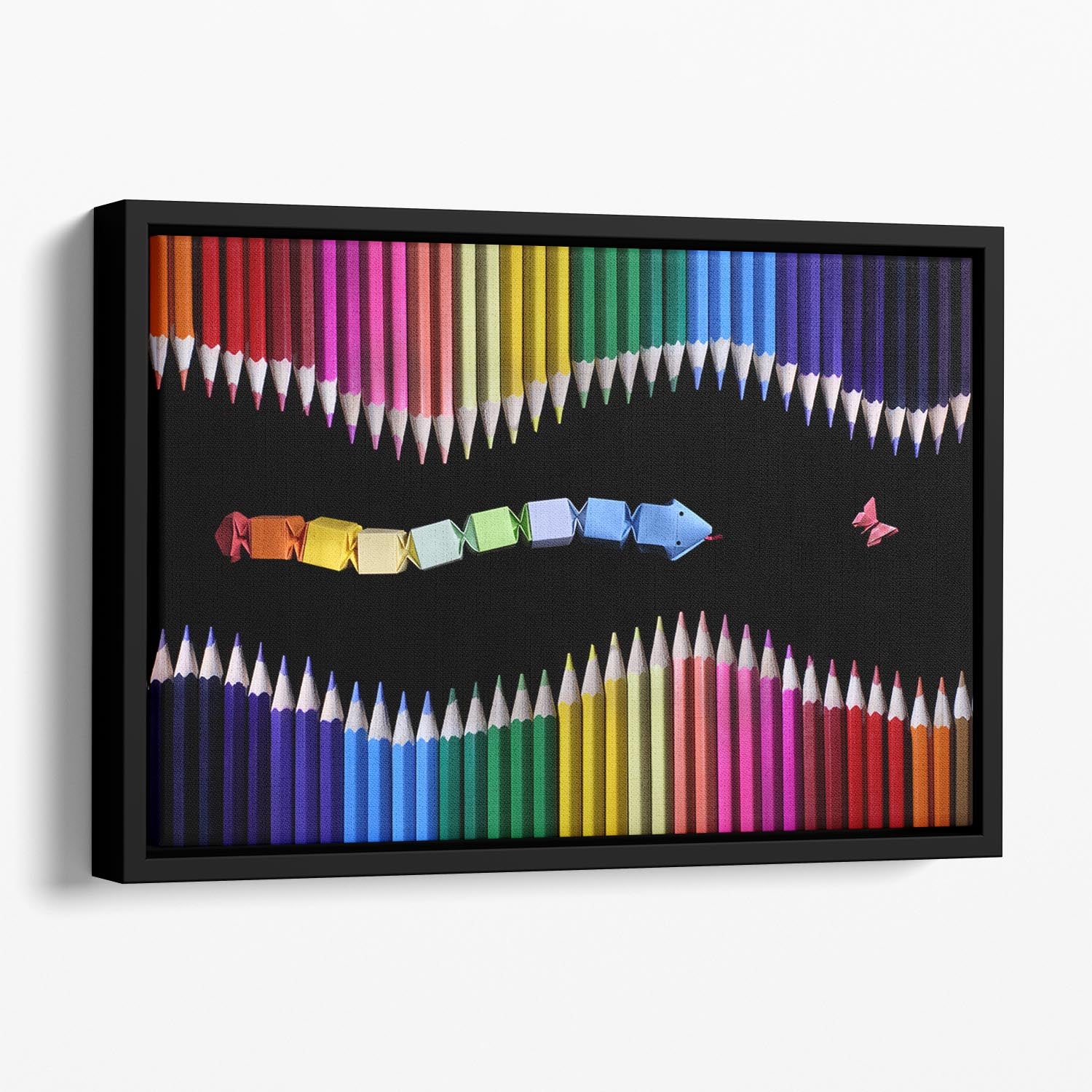 The Snake Game Floating Framed Canvas - 1x - 1