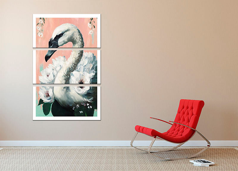 The Swan 3 Split Panel Canvas Print - 1x - 2