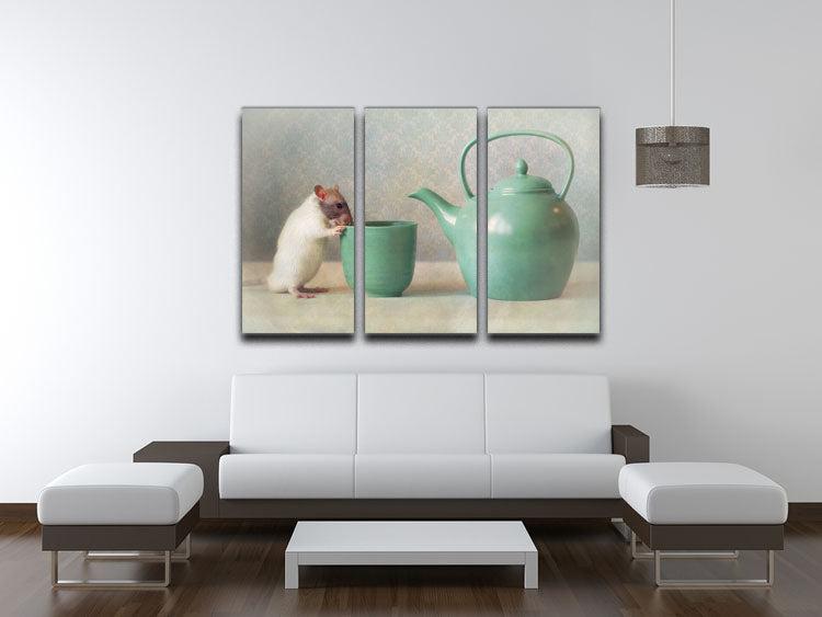 The Teapot 3 Split Panel Canvas Print - 1x - 3