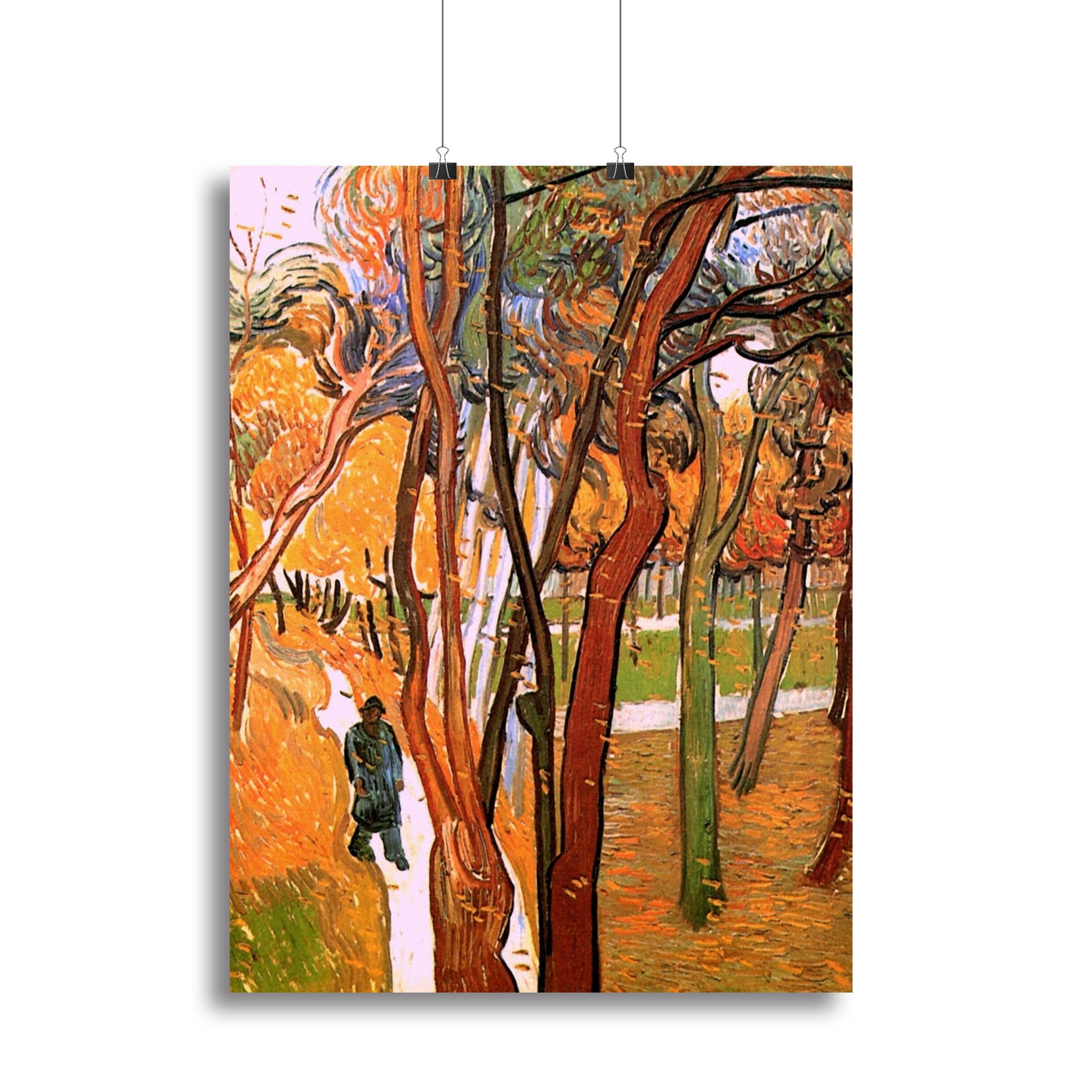 The Walk in Falling Leaves by Van Gogh Poster - Unframed