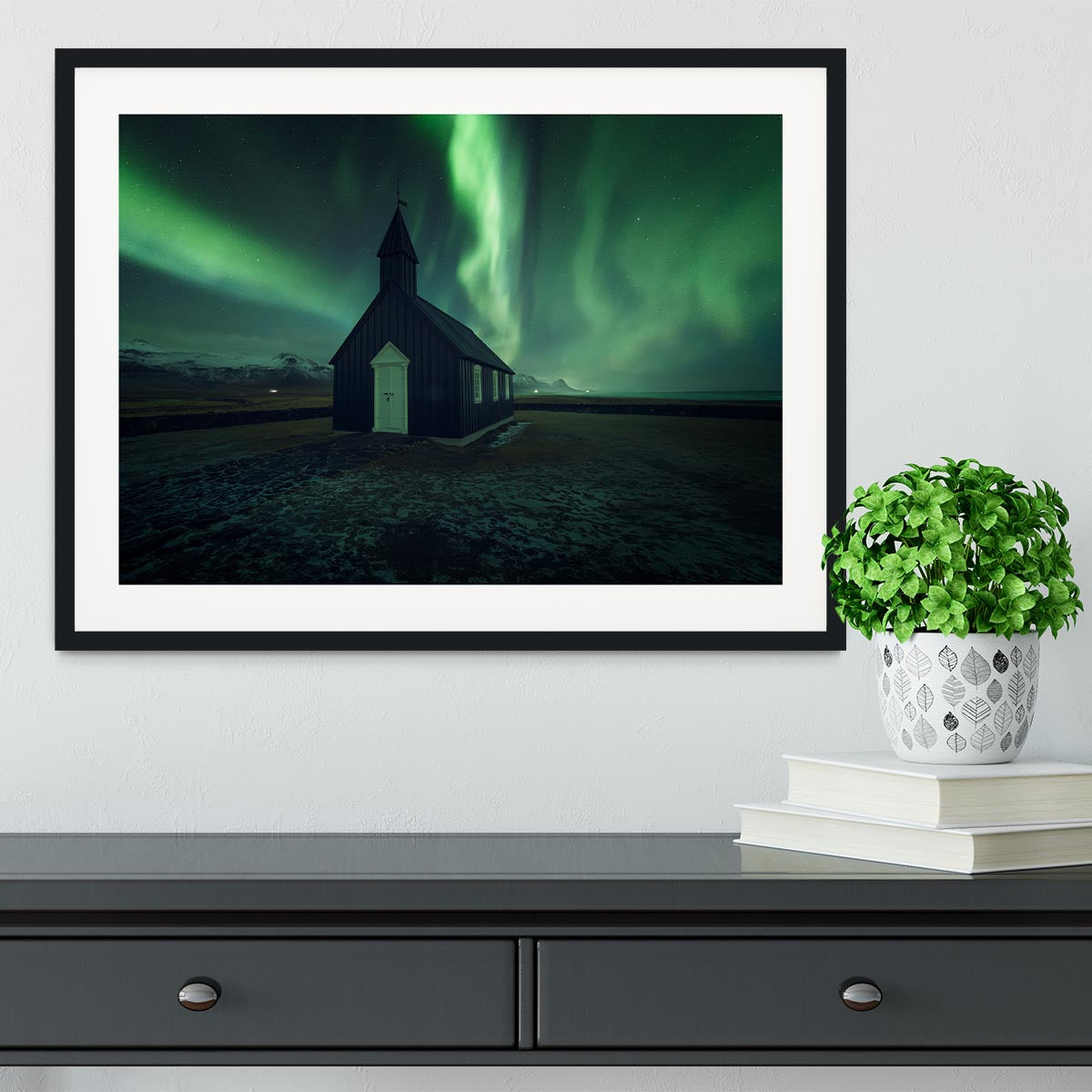 The black Church Framed Print - Canvas Art Rocks - 1