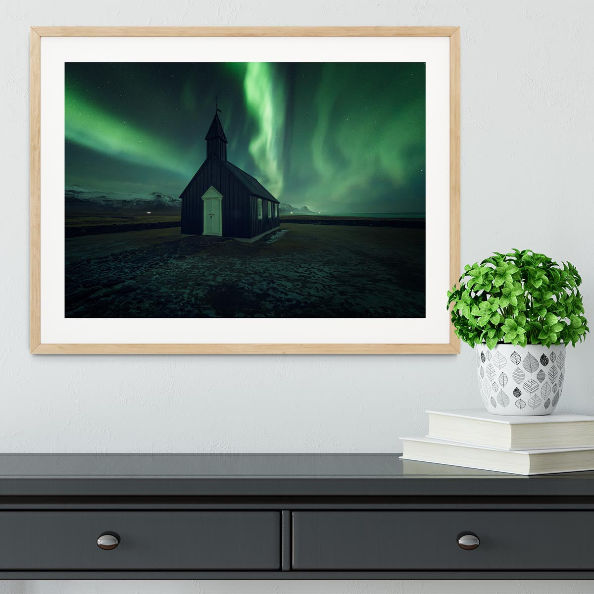 The black Church Framed Print - Canvas Art Rocks - 3