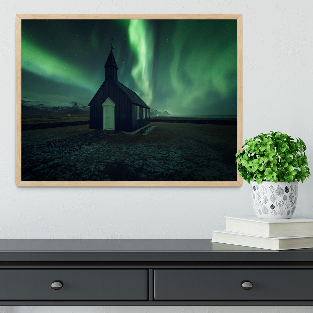 The black Church Framed Print - Canvas Art Rocks - 4