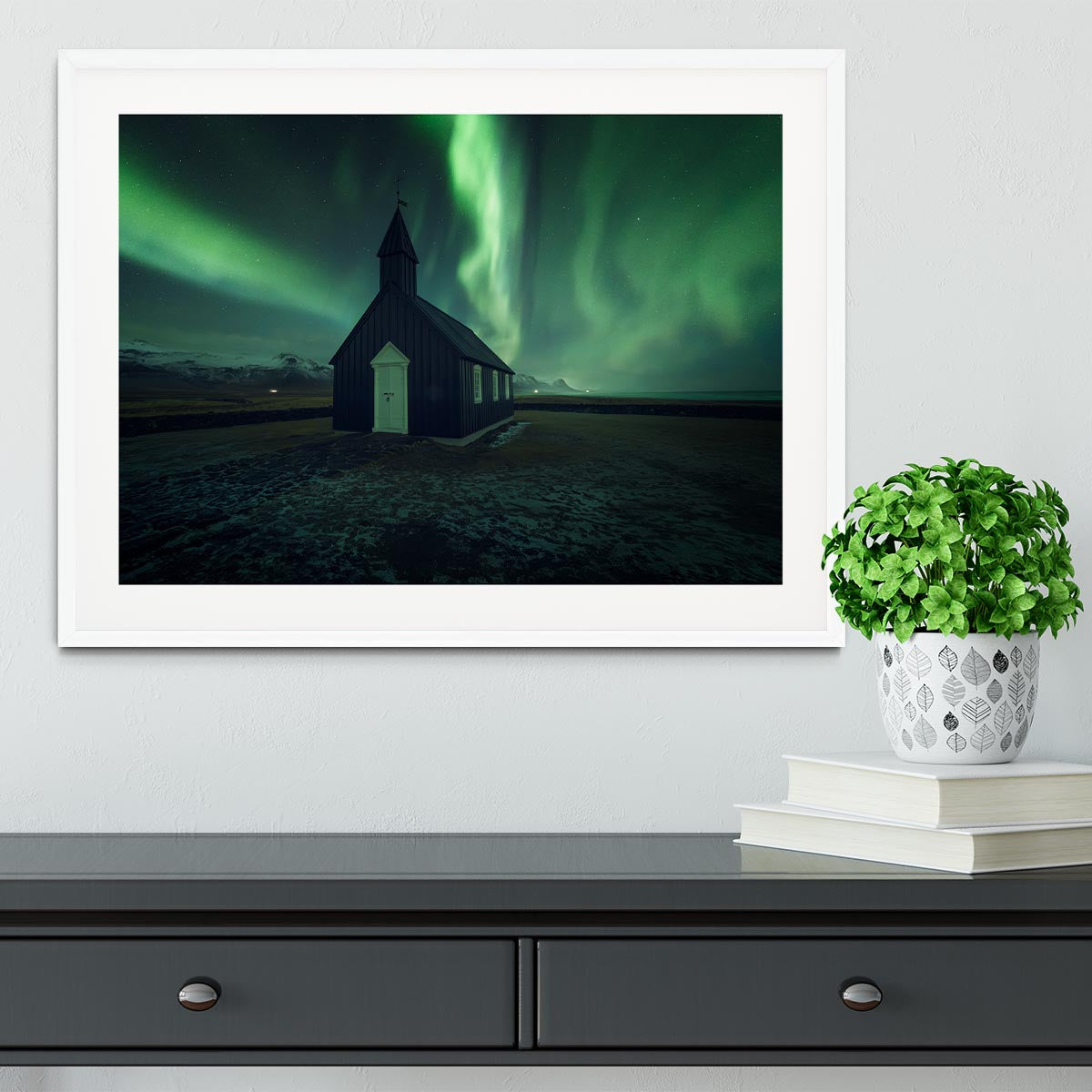 The black Church Framed Print - Canvas Art Rocks - 5