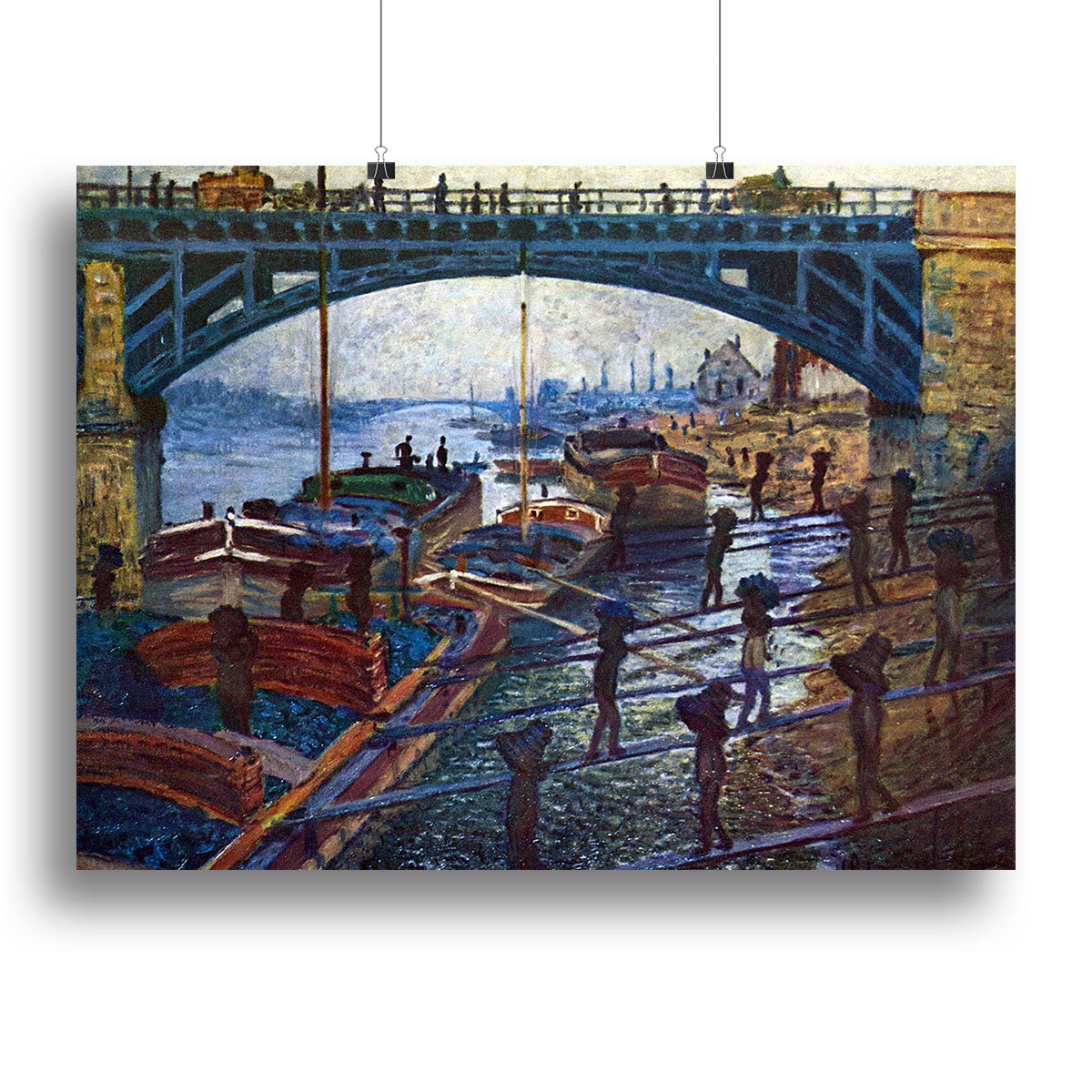 The coal carrier by Monet Poster - Unframed