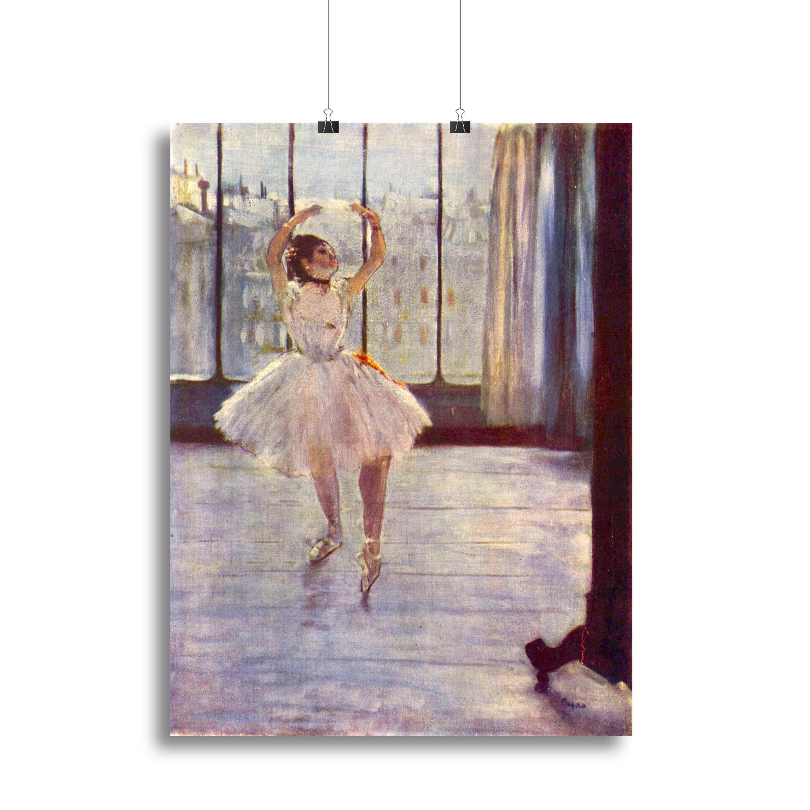 The dancer at the photographer by Degas Poster - Unframed