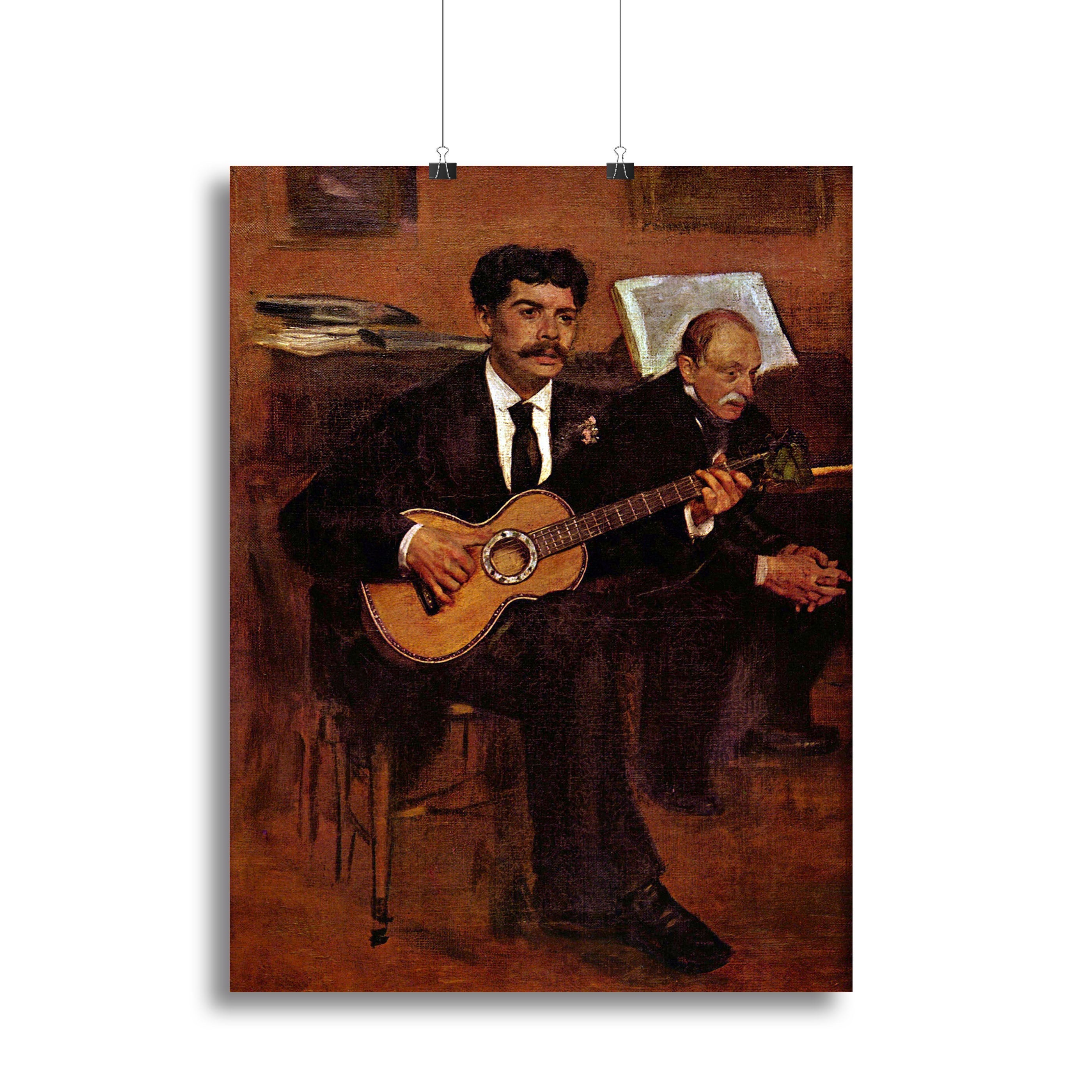 The guitarist Pagans and Monsieur Degas by Degas Poster - Unframed