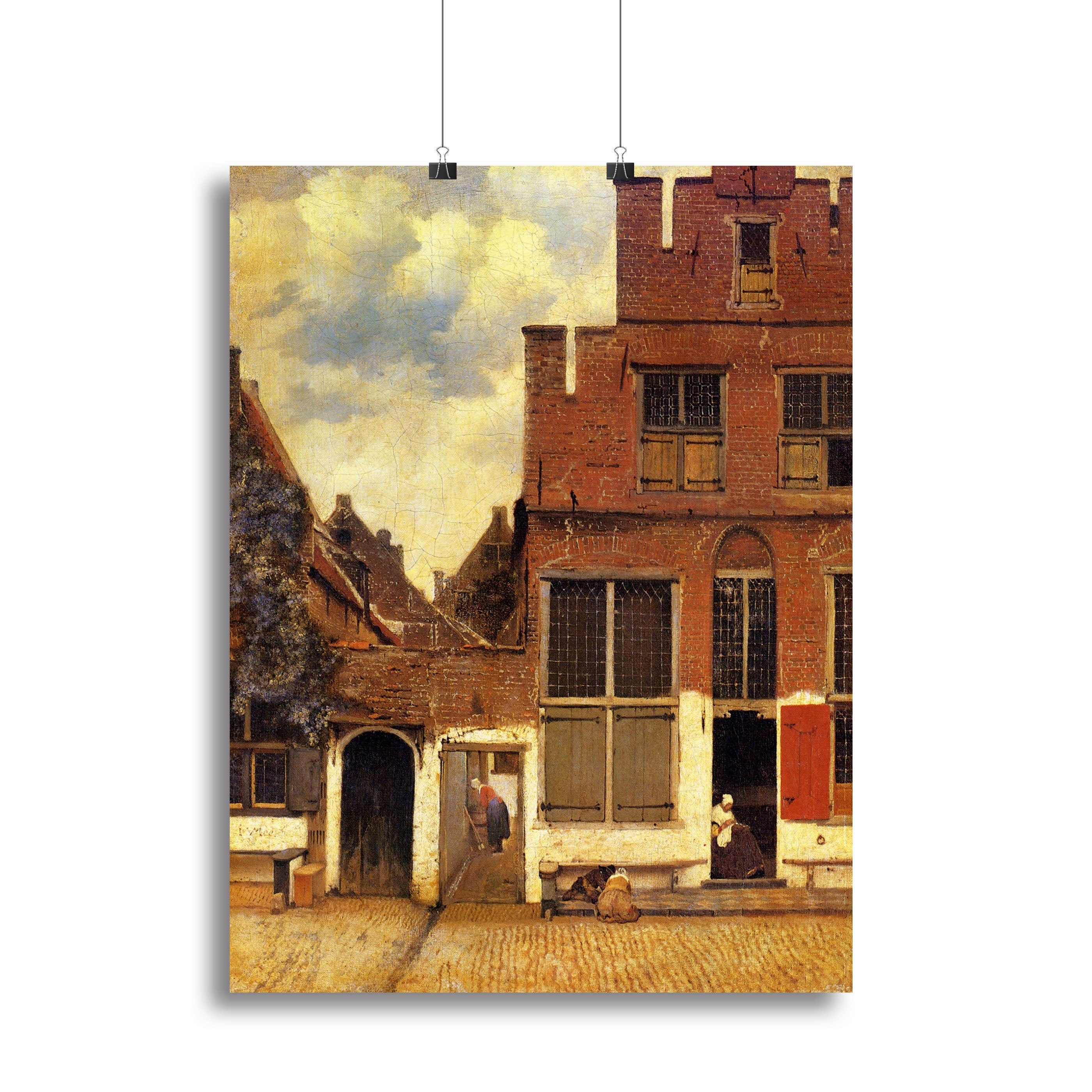 The little street by Vermeer Poster - Unframed