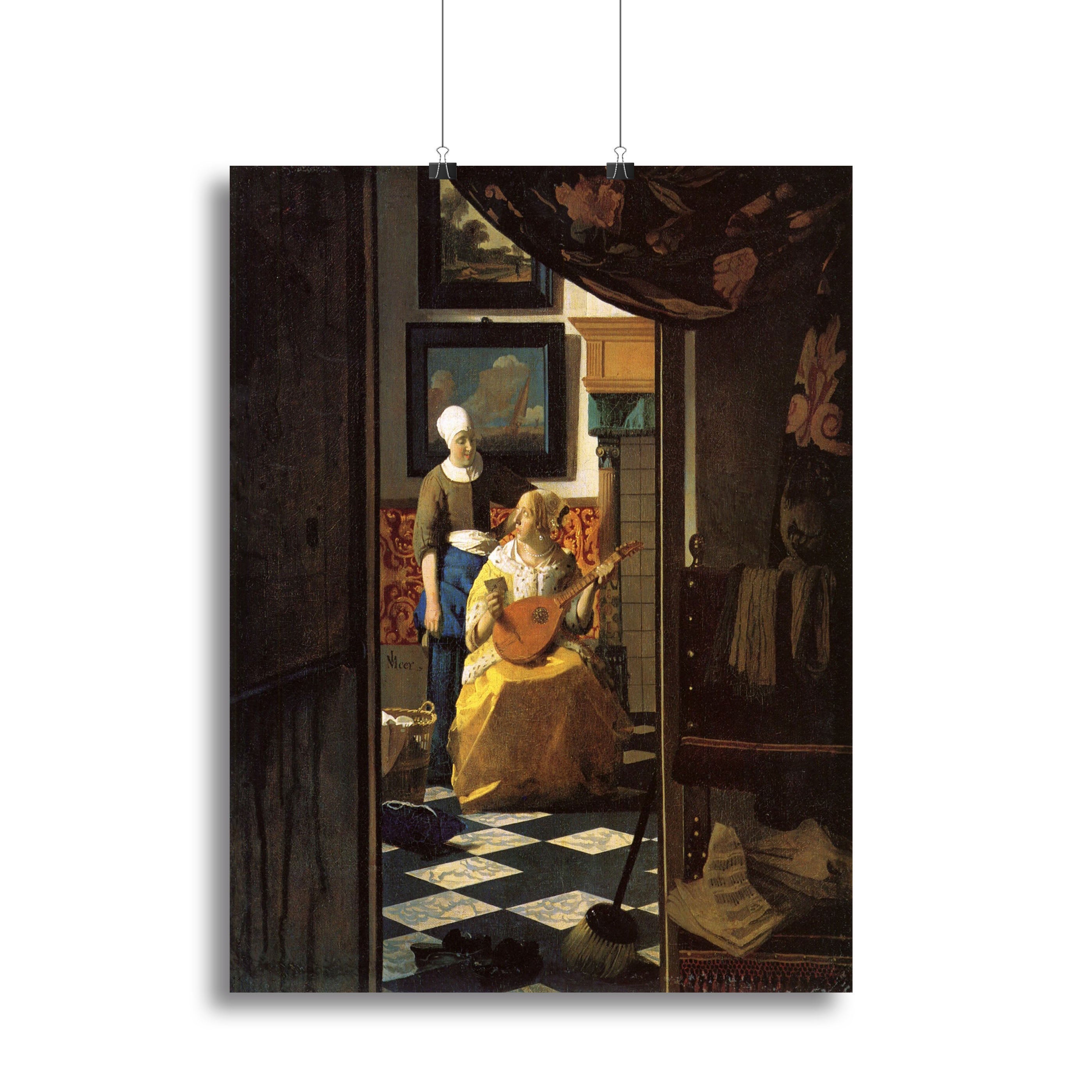 The love letter by Vermeer Poster - Unframed