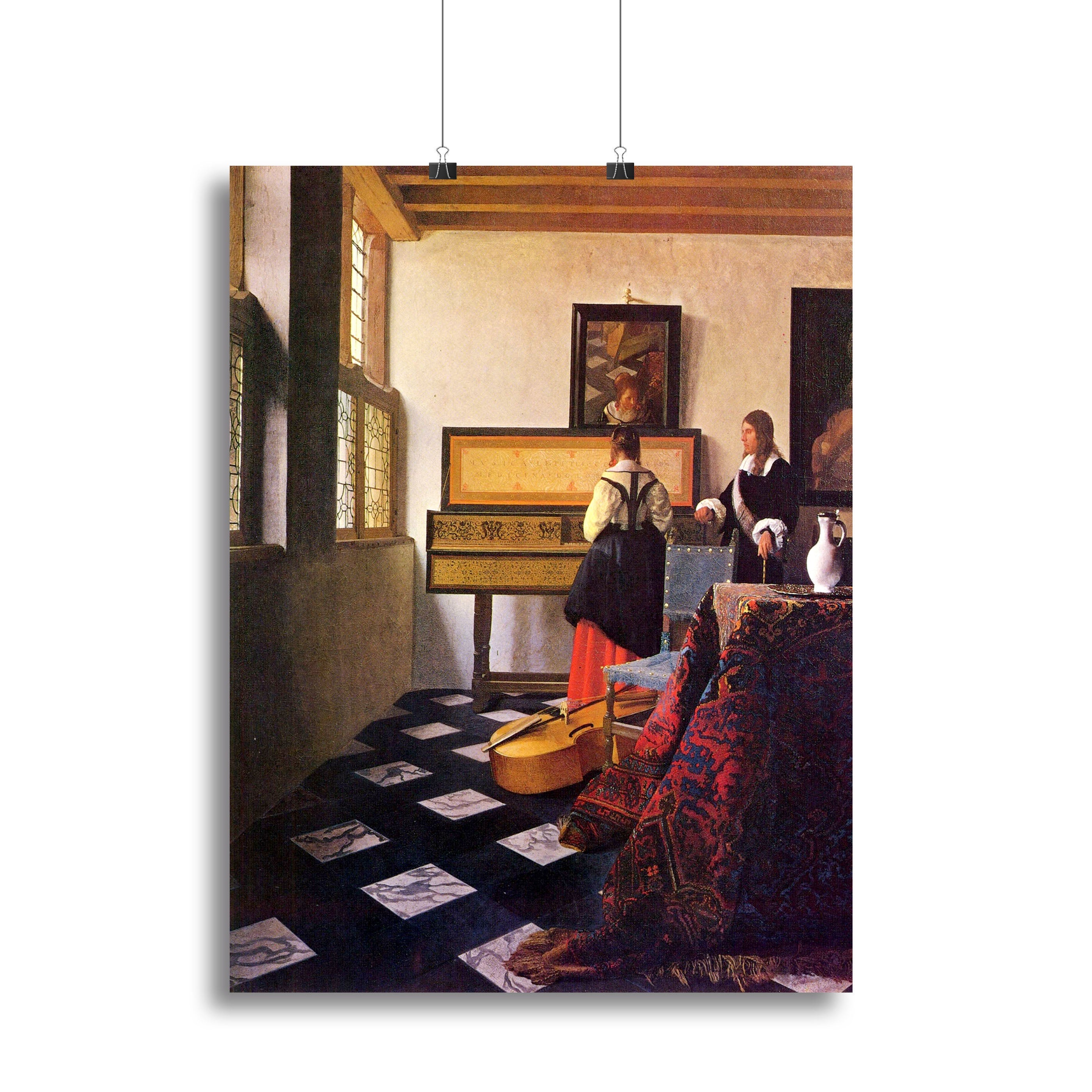 The music lesson by Vermeer Poster - Unframed