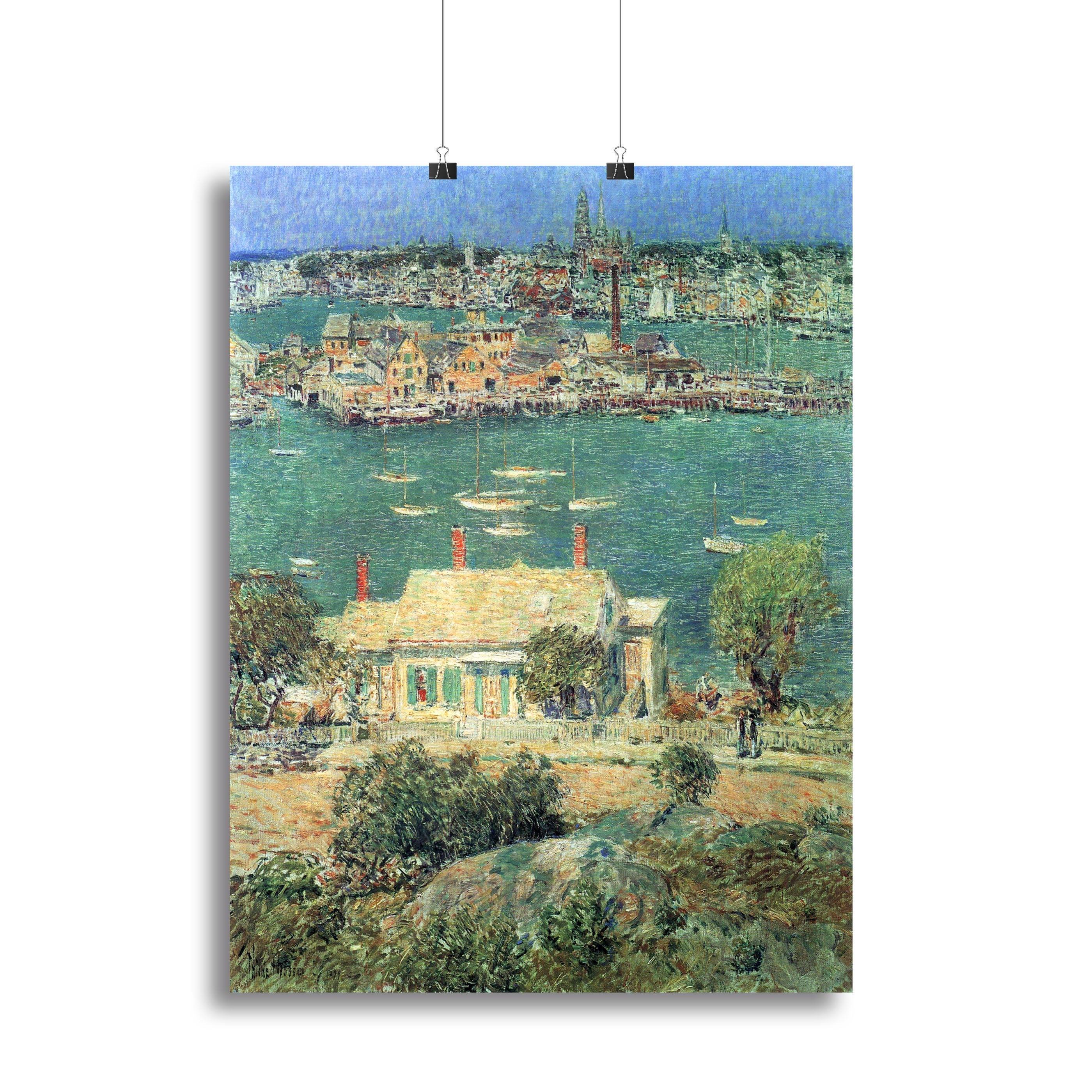 The port of Gloucester 2 by Hassam Poster - Unframed