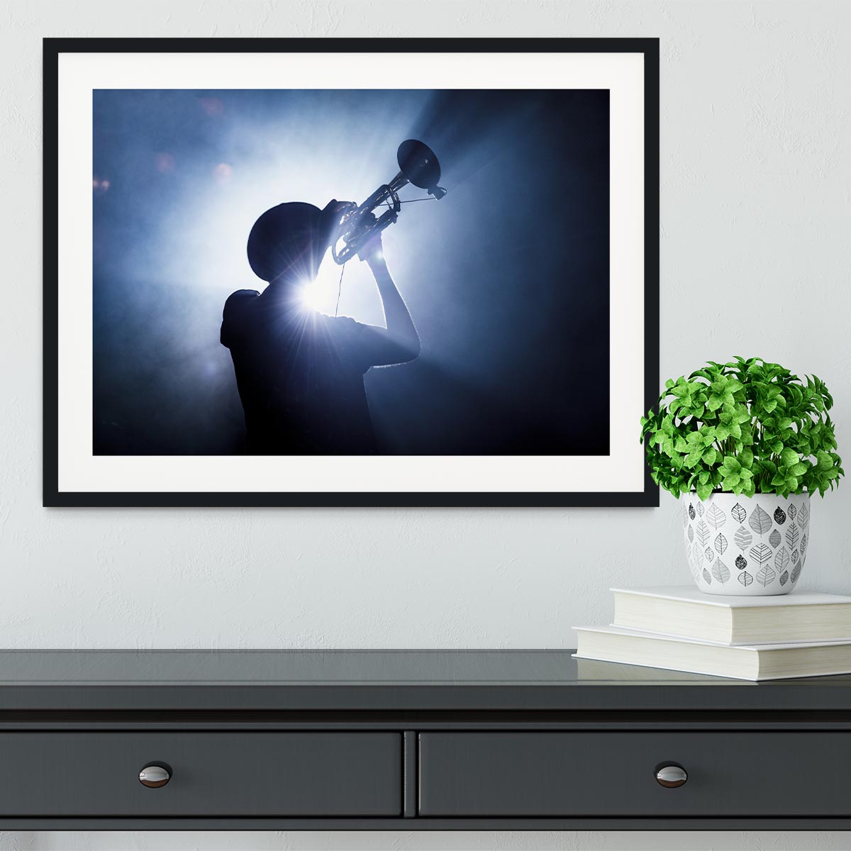 Trumpet Player Framed Print - 1x - 1