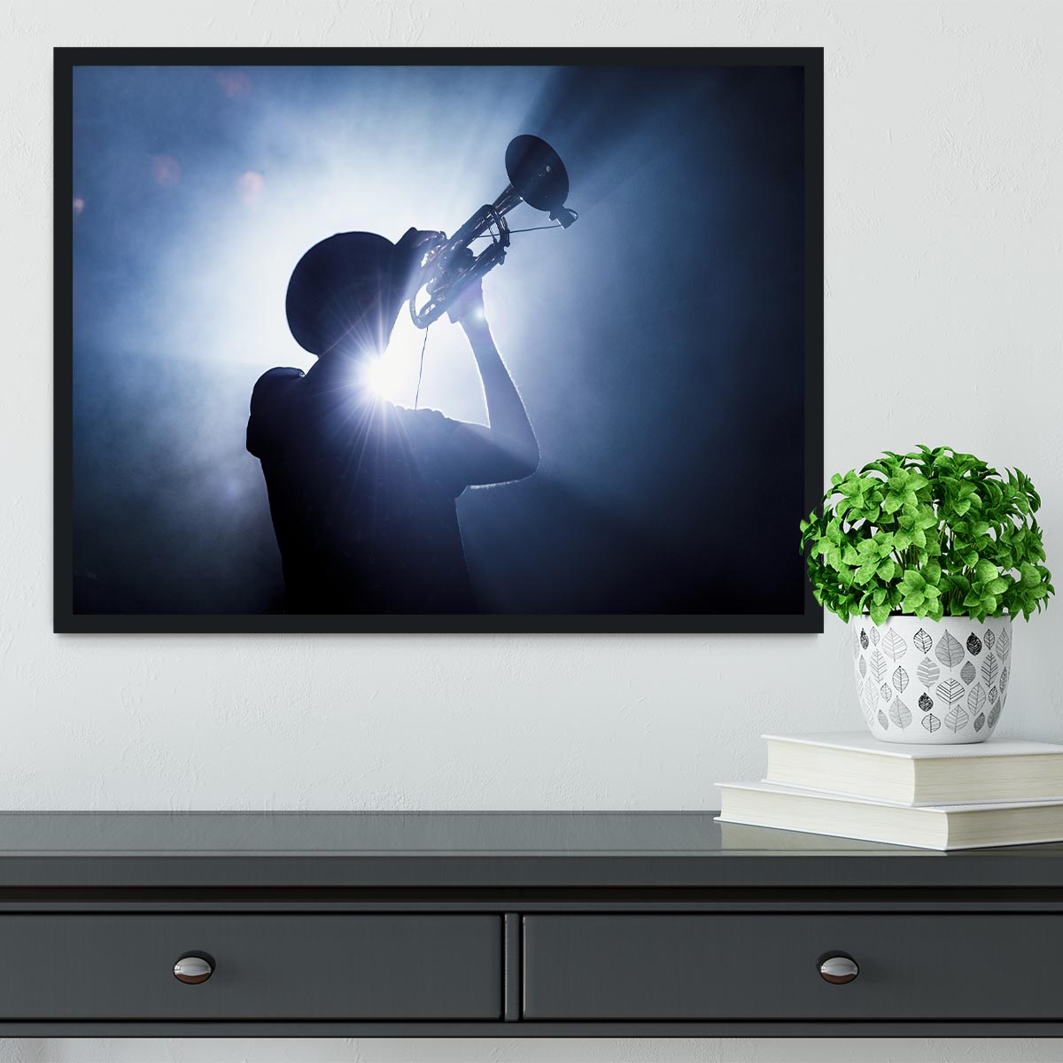 Trumpet Player Framed Print - 1x - 2