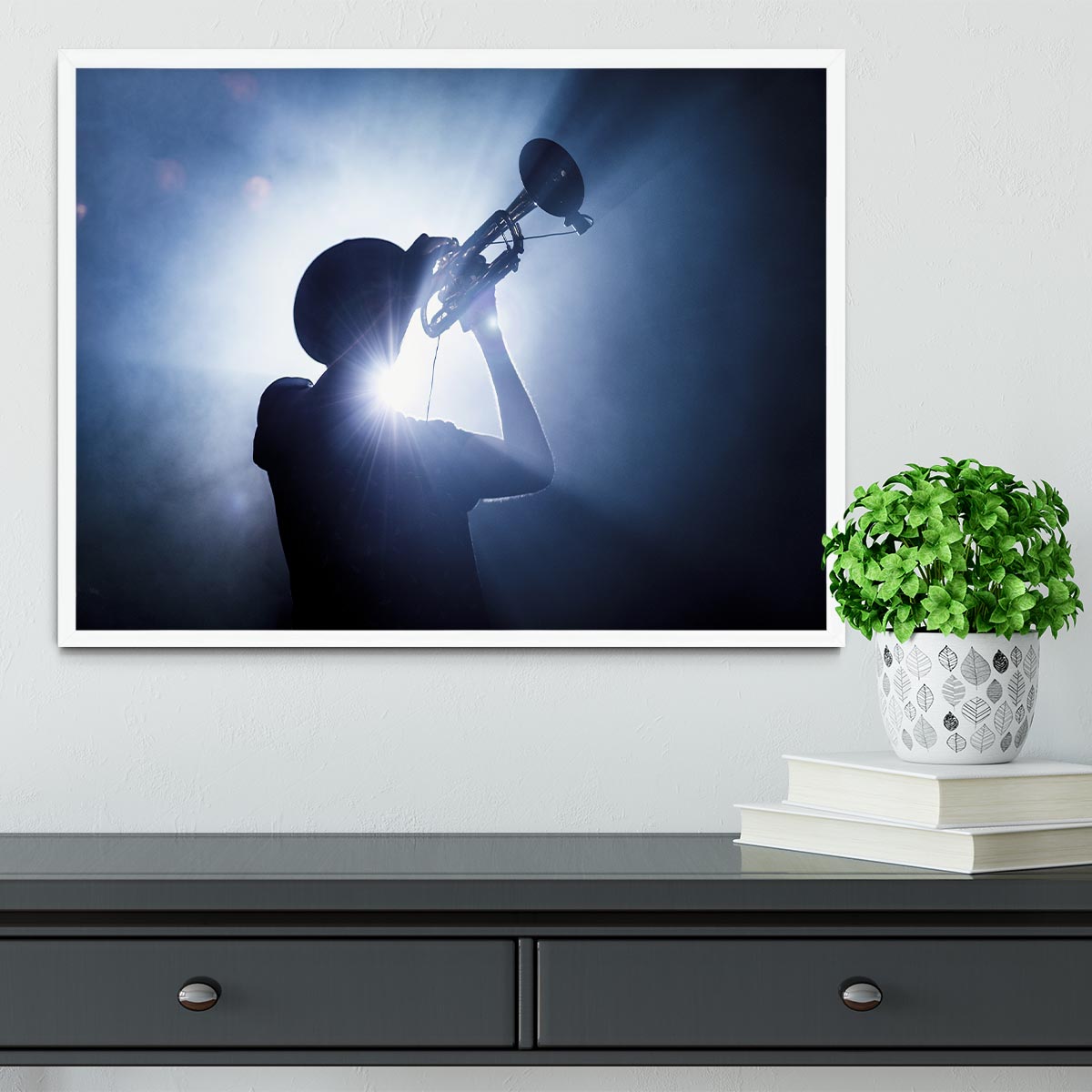 Trumpet Player Framed Print - 1x -6