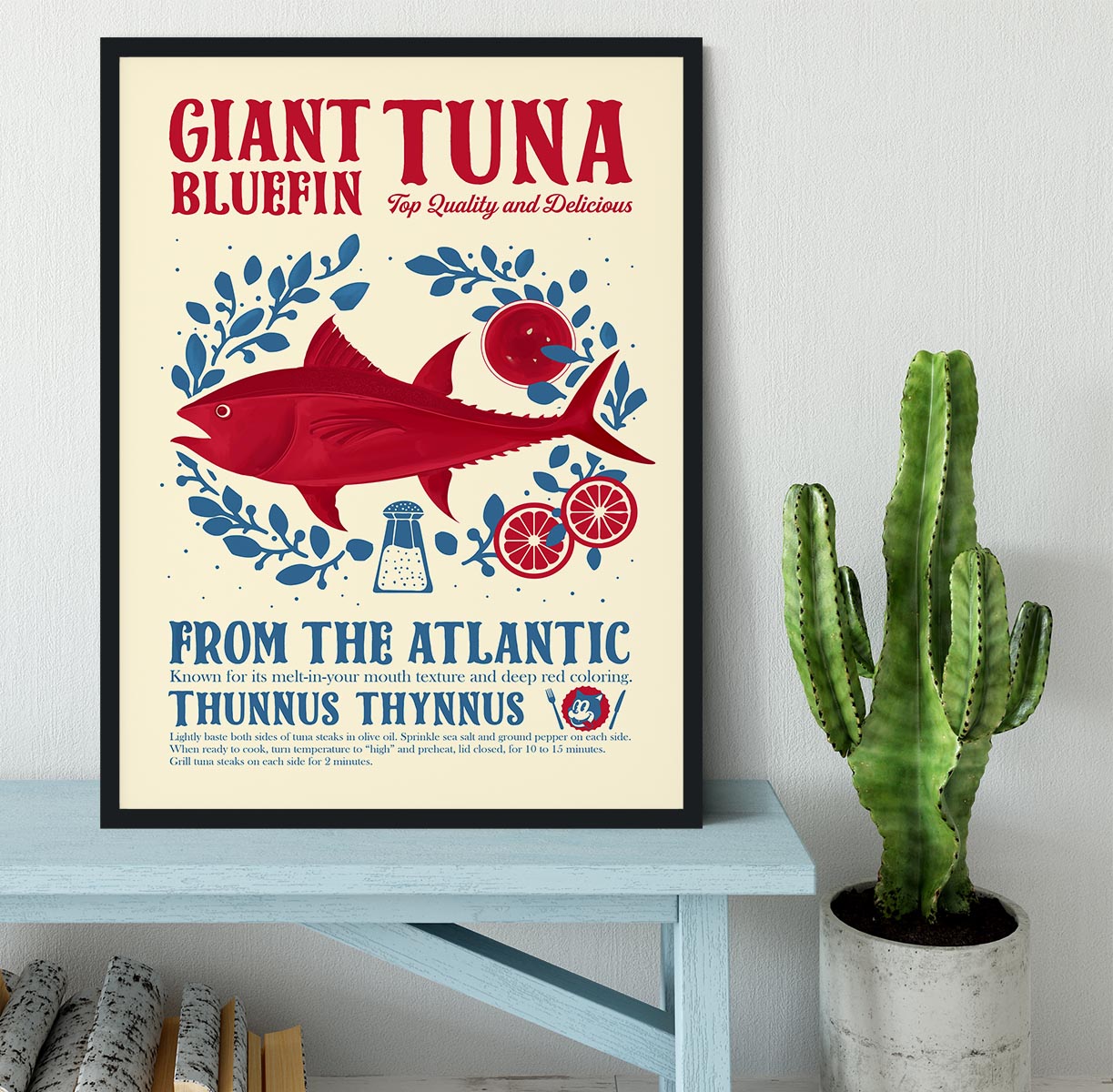 Tuna kitchen print Framed Print - Canvas Art Rocks - 2