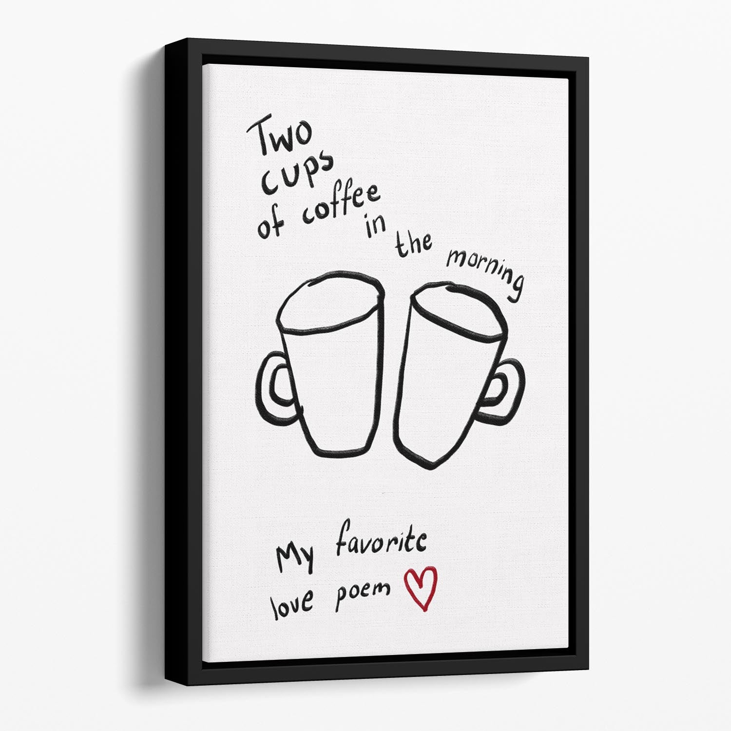 Two Cups Floating Framed Canvas - Canvas Art Rocks - 1