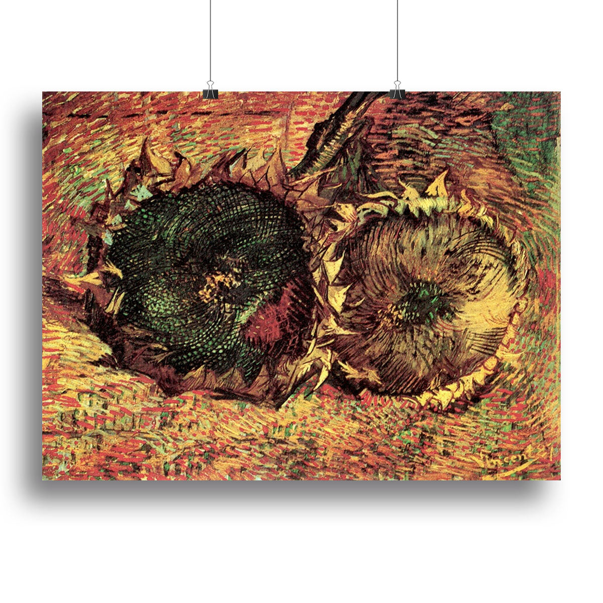 Two Cut Sunflowers 2 by Van Gogh Poster - Unframed