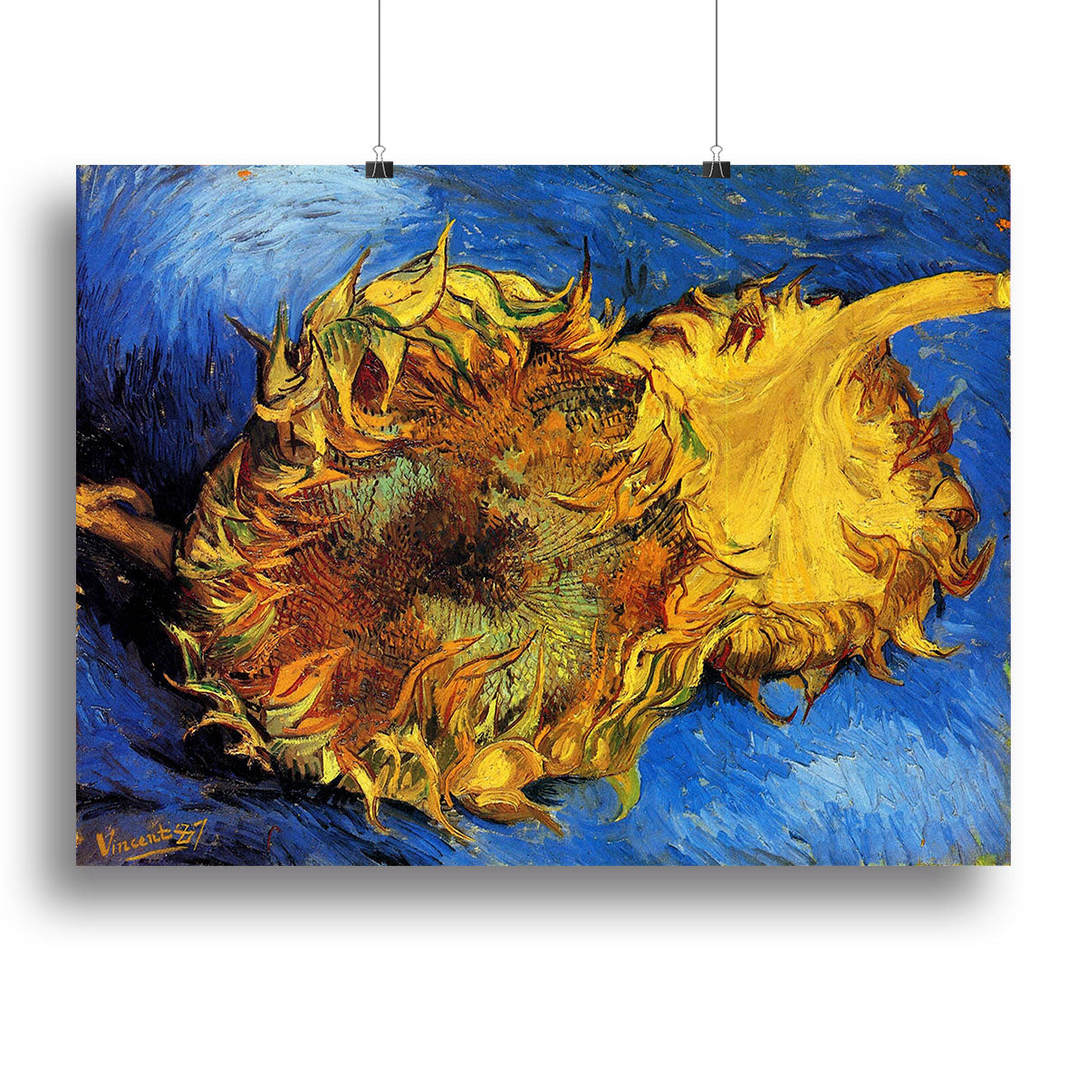 Two Cut Sunflowers 3 by Van Gogh Poster - Unframed