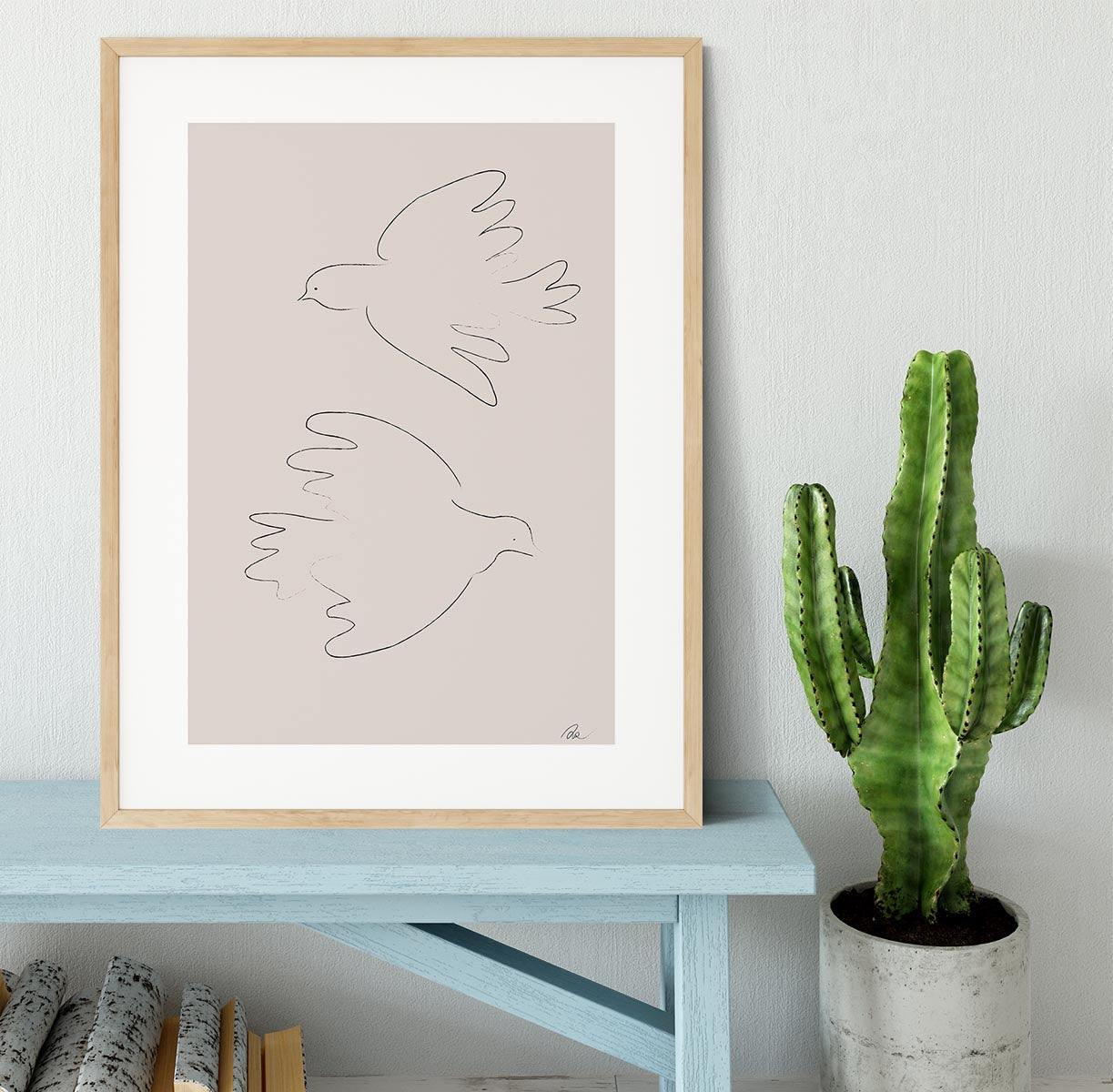 Two Doves Framed Print - 1x - 3