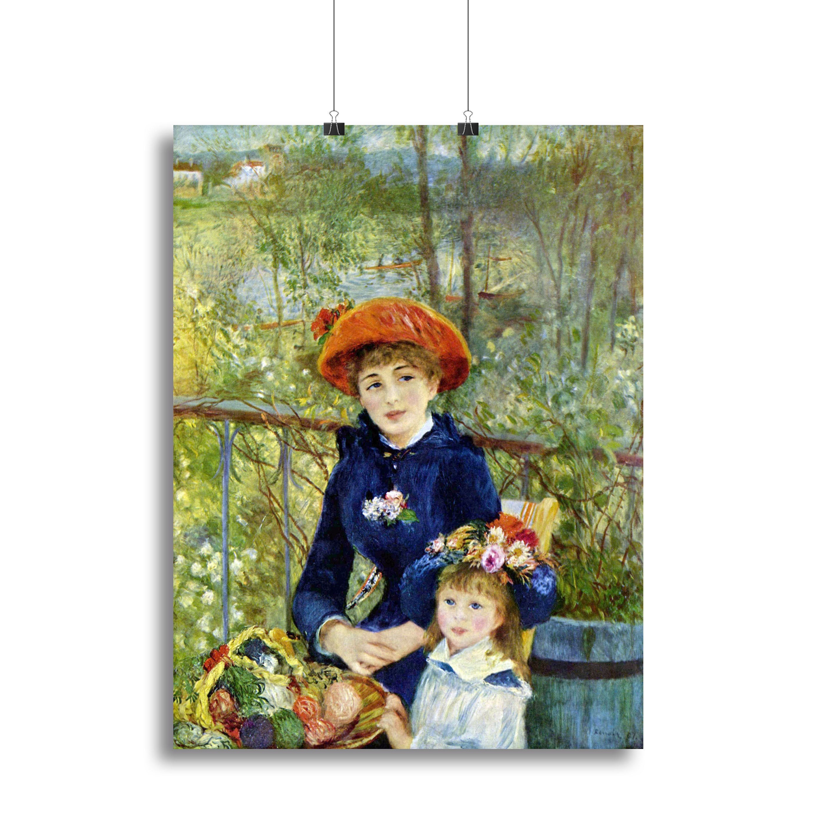 Two Sisters On The Terrace by Renoir Poster - Unframed